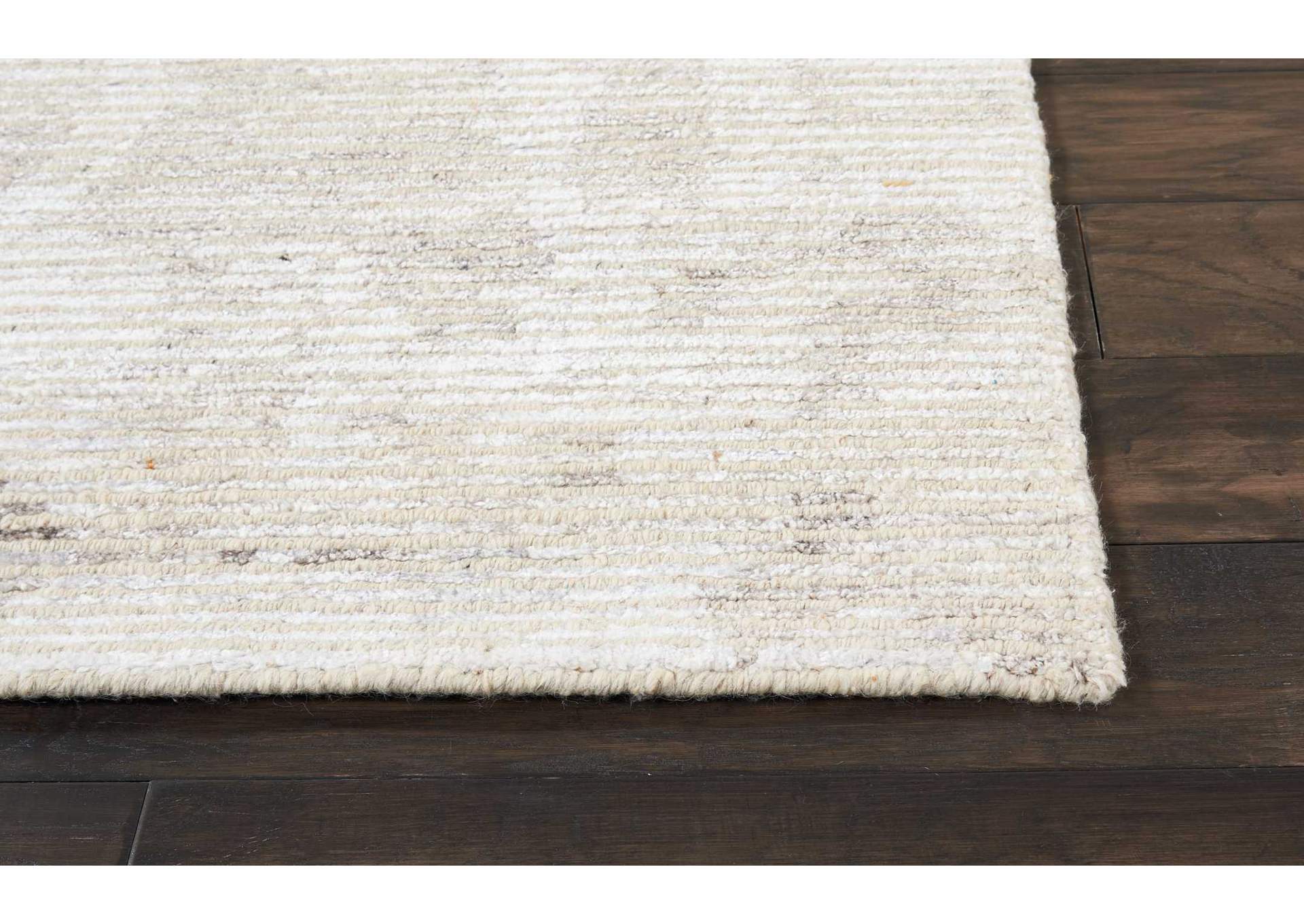 Nourison Ellora ELL01 Grey and White 6'x8' Modern Area Rug,Nourison