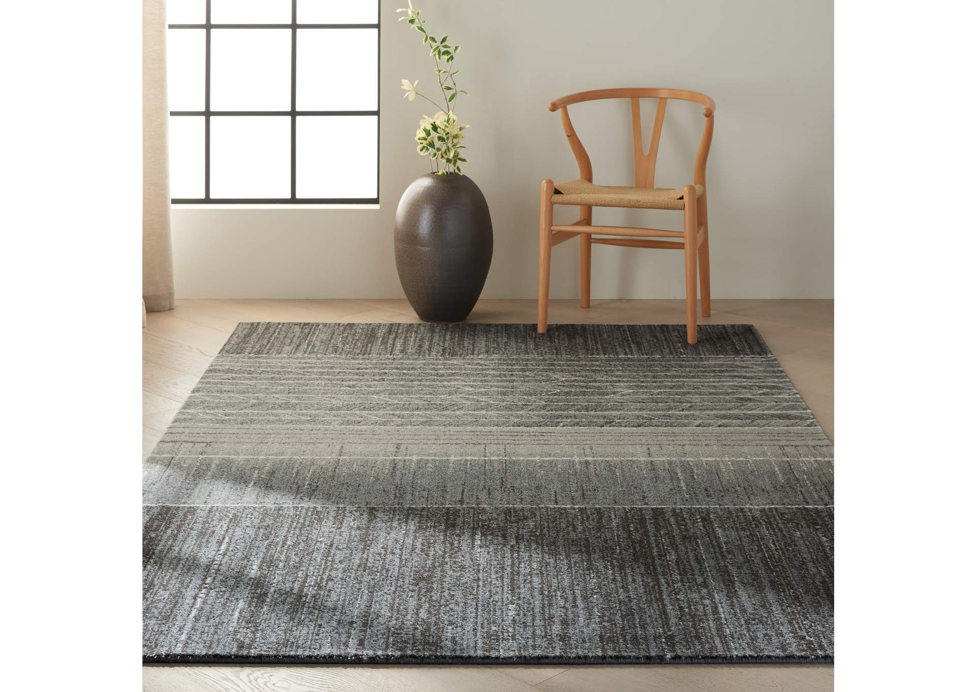 Calvin Klein Home Gradient Grey 6'x8' Area Rug,Nourison
