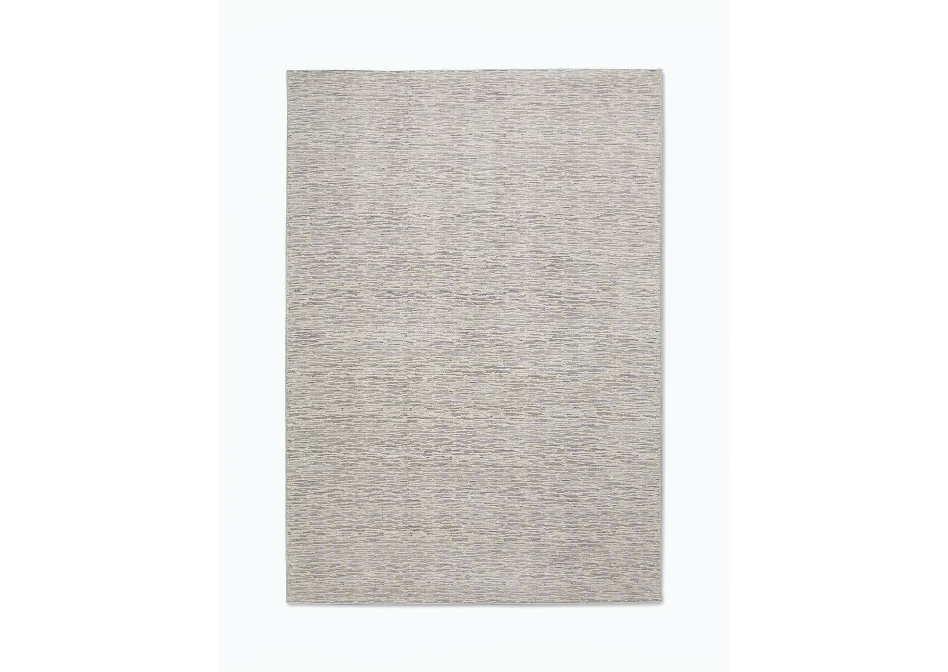 Calvin Klein Jackson CK781 Ivory and Grey 8'x11' Large Striated Rug,Nourison