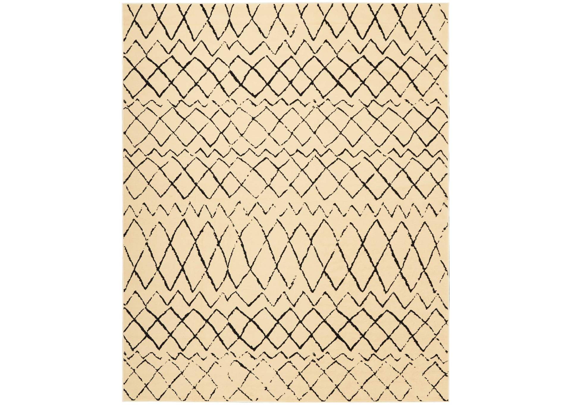 Nourison Grafix GRF04 Cream White 8'x10' Large Rug,Nourison