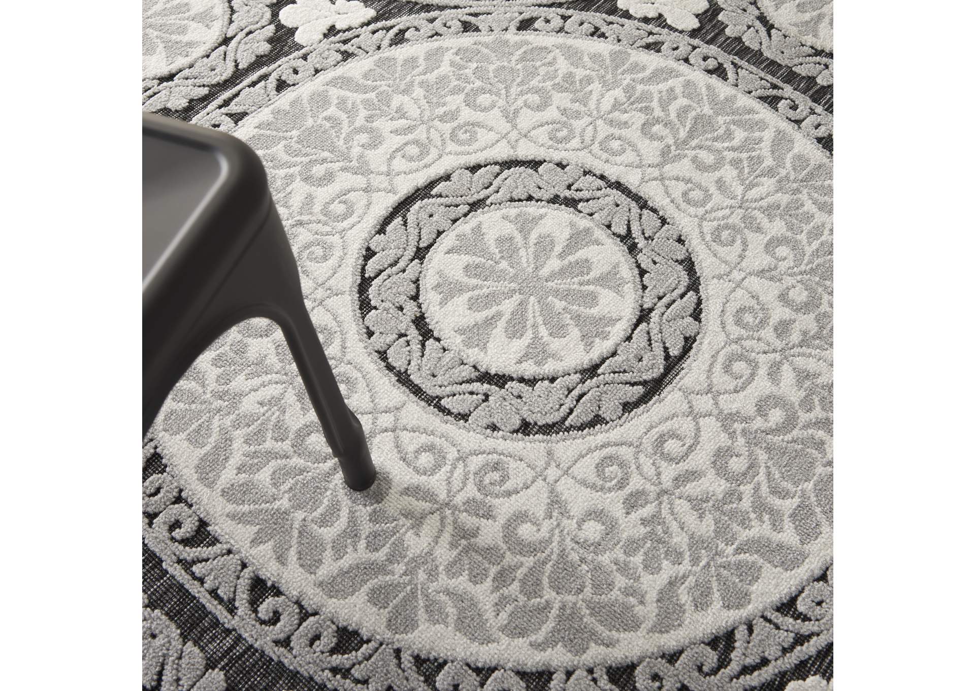 Nourison Key Largo 5'x7' Grey Area Rug,Nourison