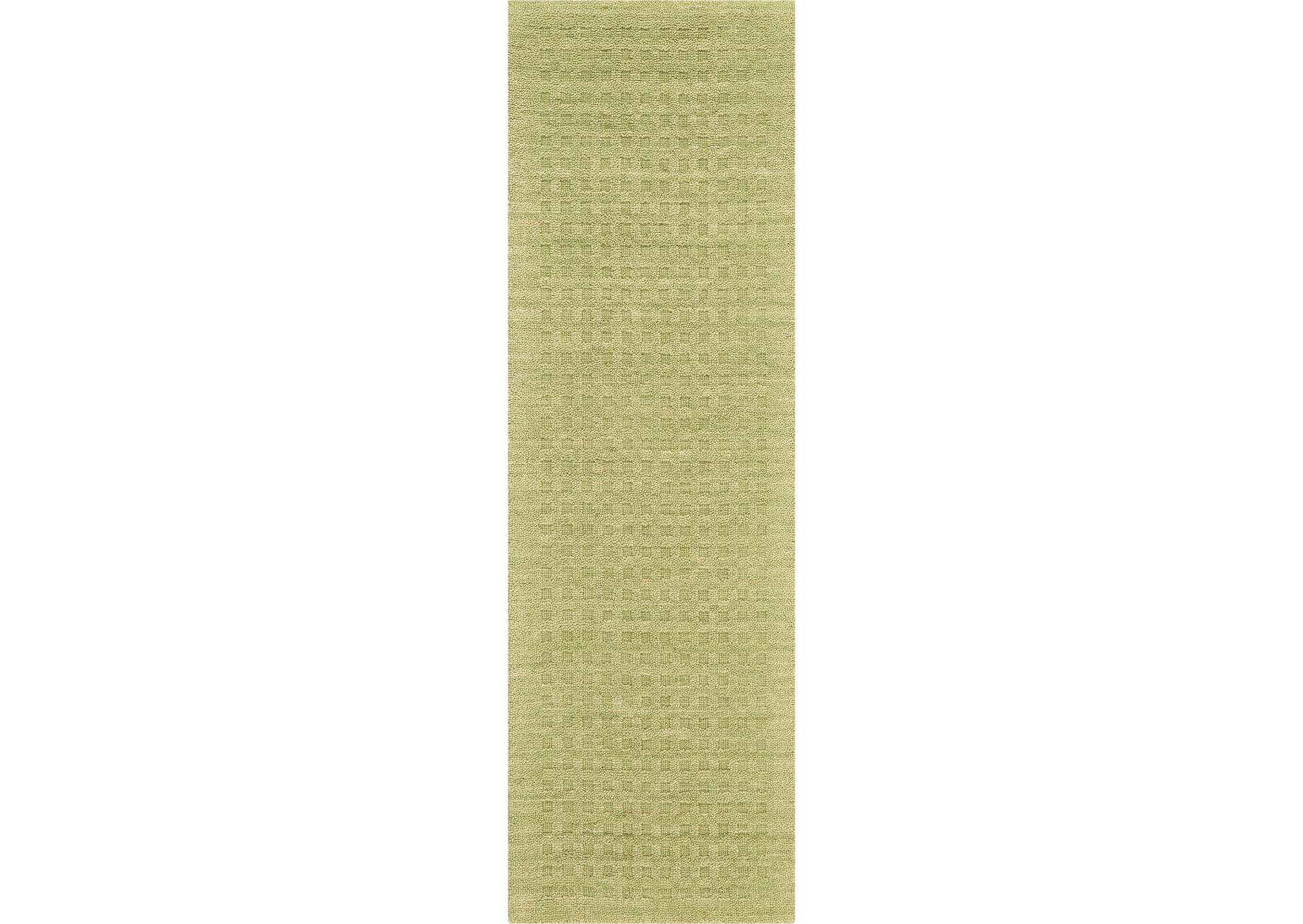 Nourison Marana MNN01 Green 8' Runner Wool Hallway Rug,Nourison