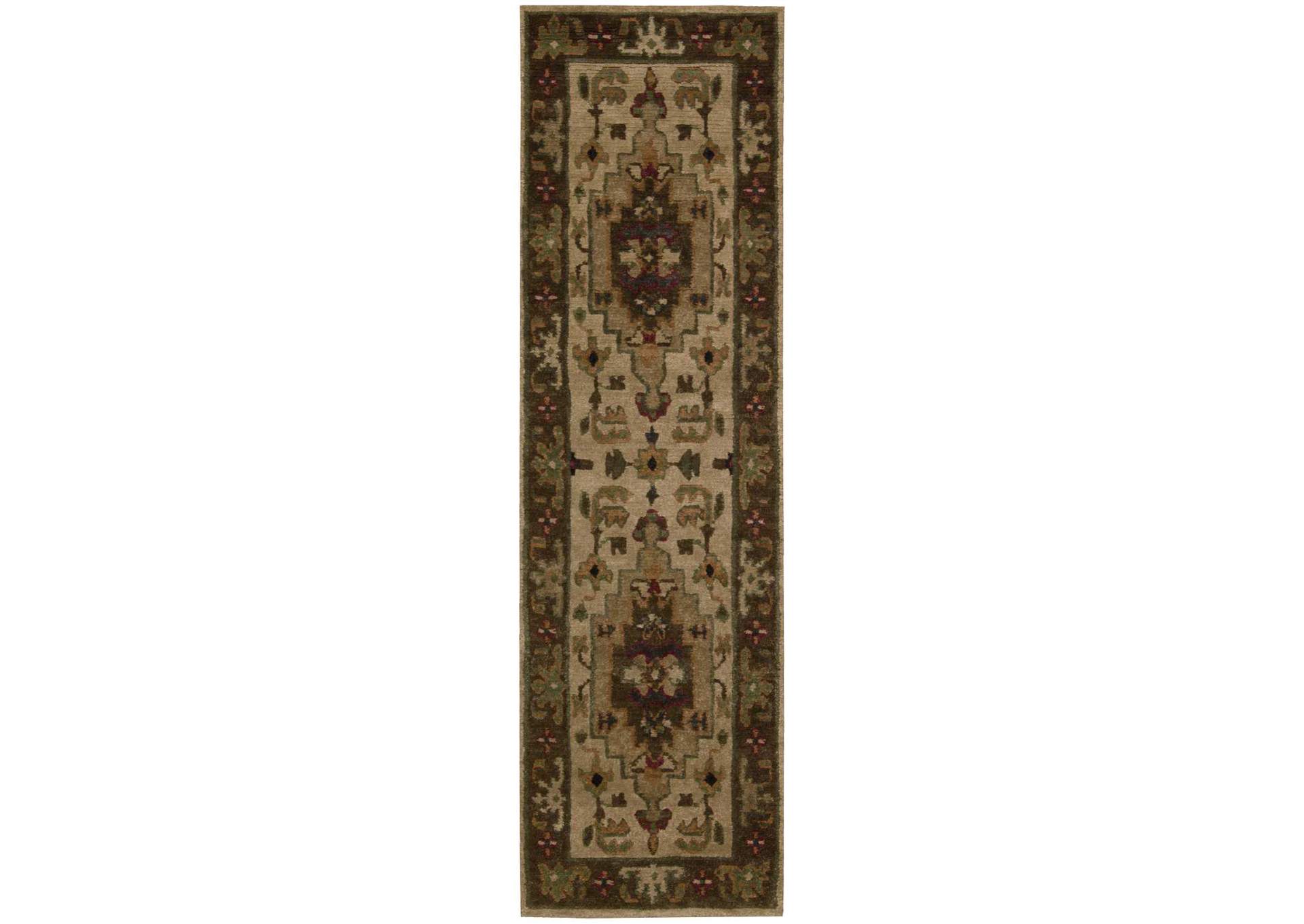 Nourison Tahoe TA01 Beige 8' Runner Hallway Rug,Nourison