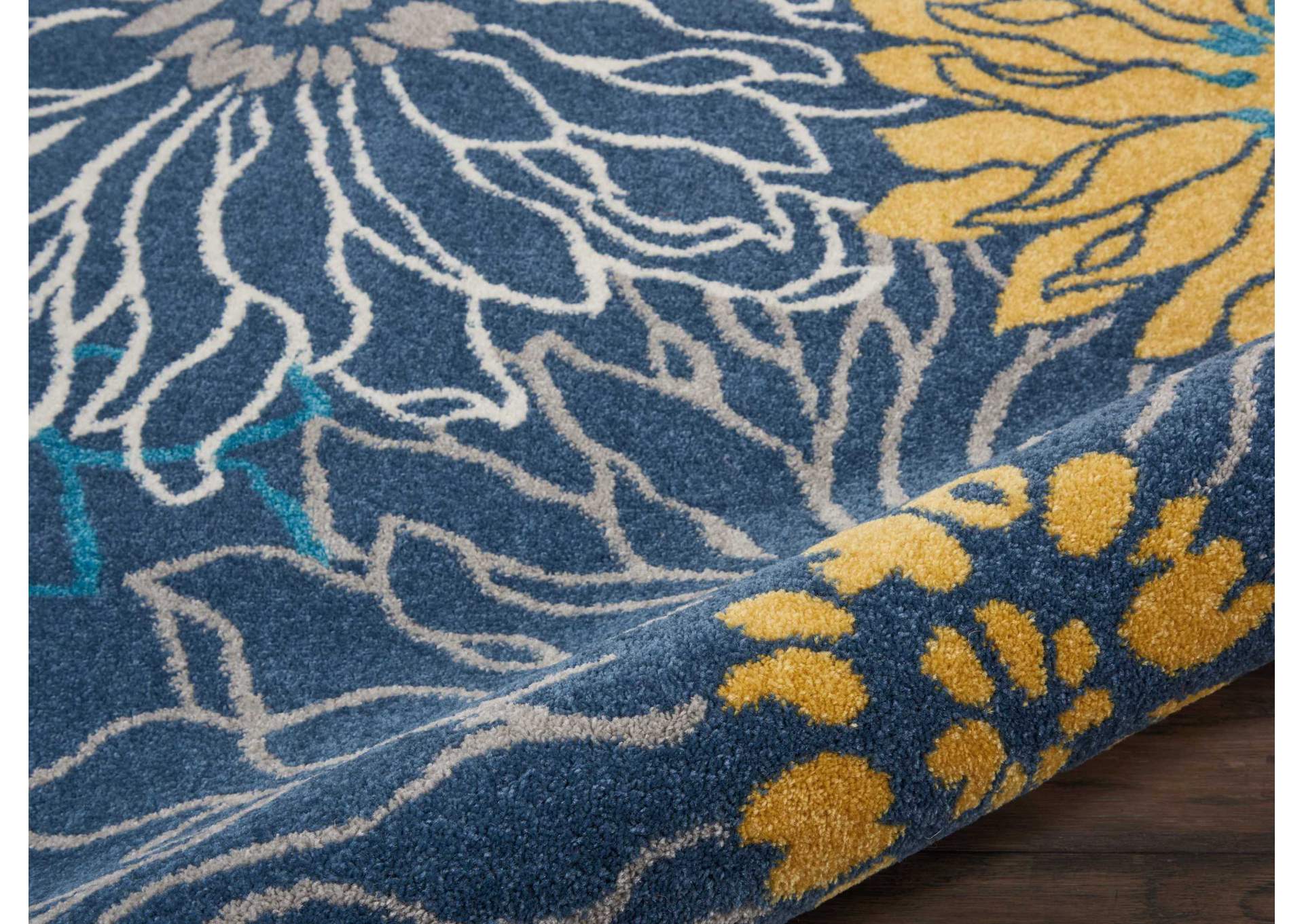 Nourison Passion PSN17 Blue 7'x10' Large Rug,Nourison