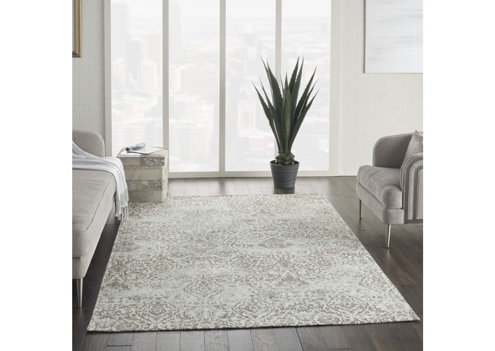 Nourison Damask 6'x9' Vintage Area Rug,Nourison