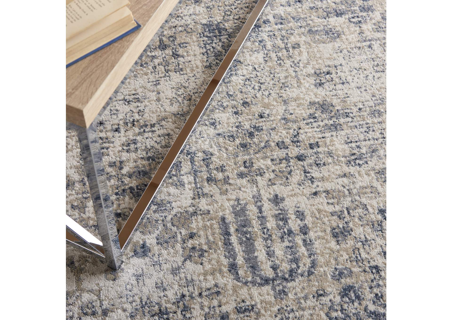 Malta by kathy ireland Home MAI12 Ivory/Blue 9'x12' Area Rug,Nourison