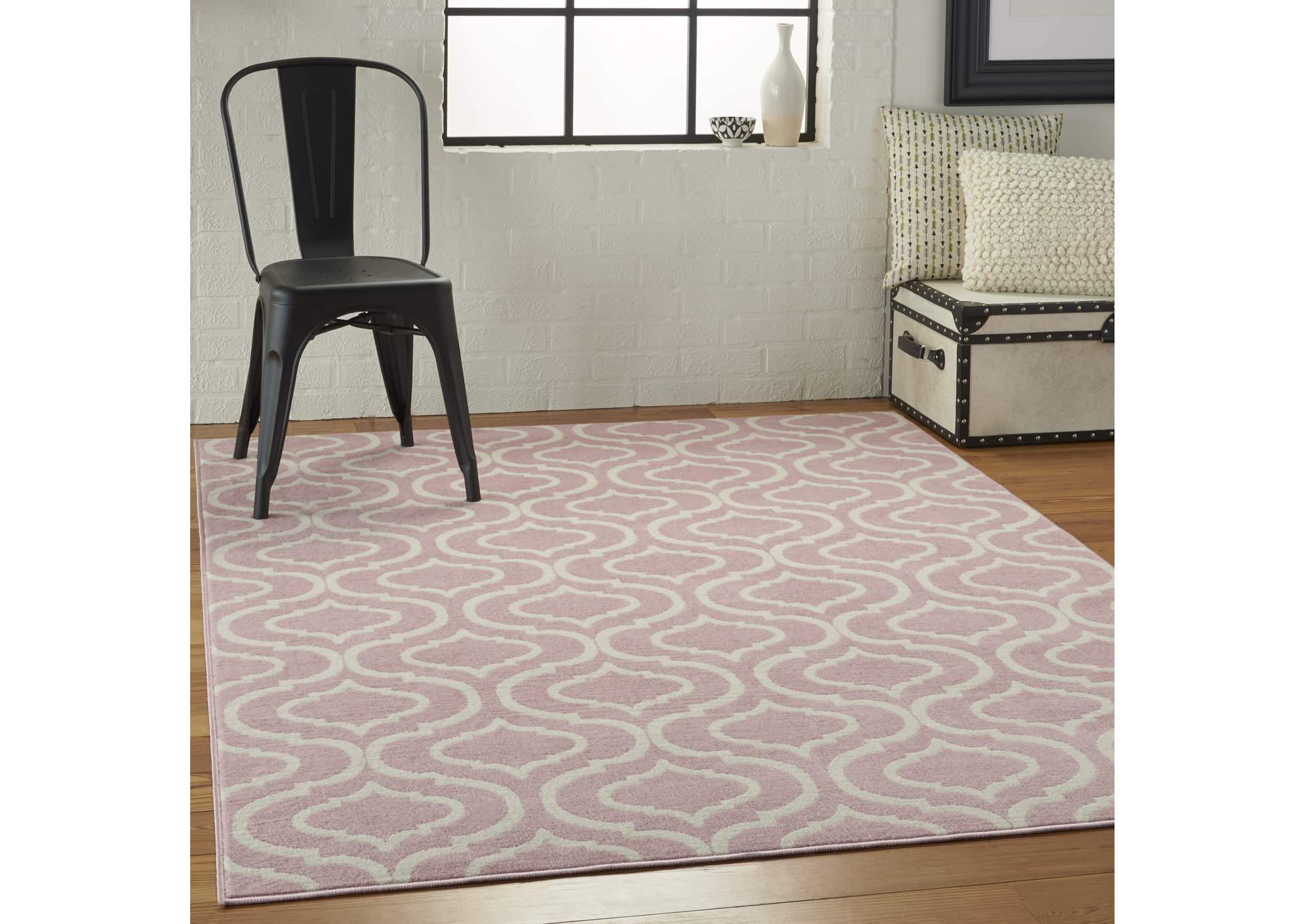 Nourison Jubilant JUB19 Pink 5'x7' Moroccan Area Rug,Nourison