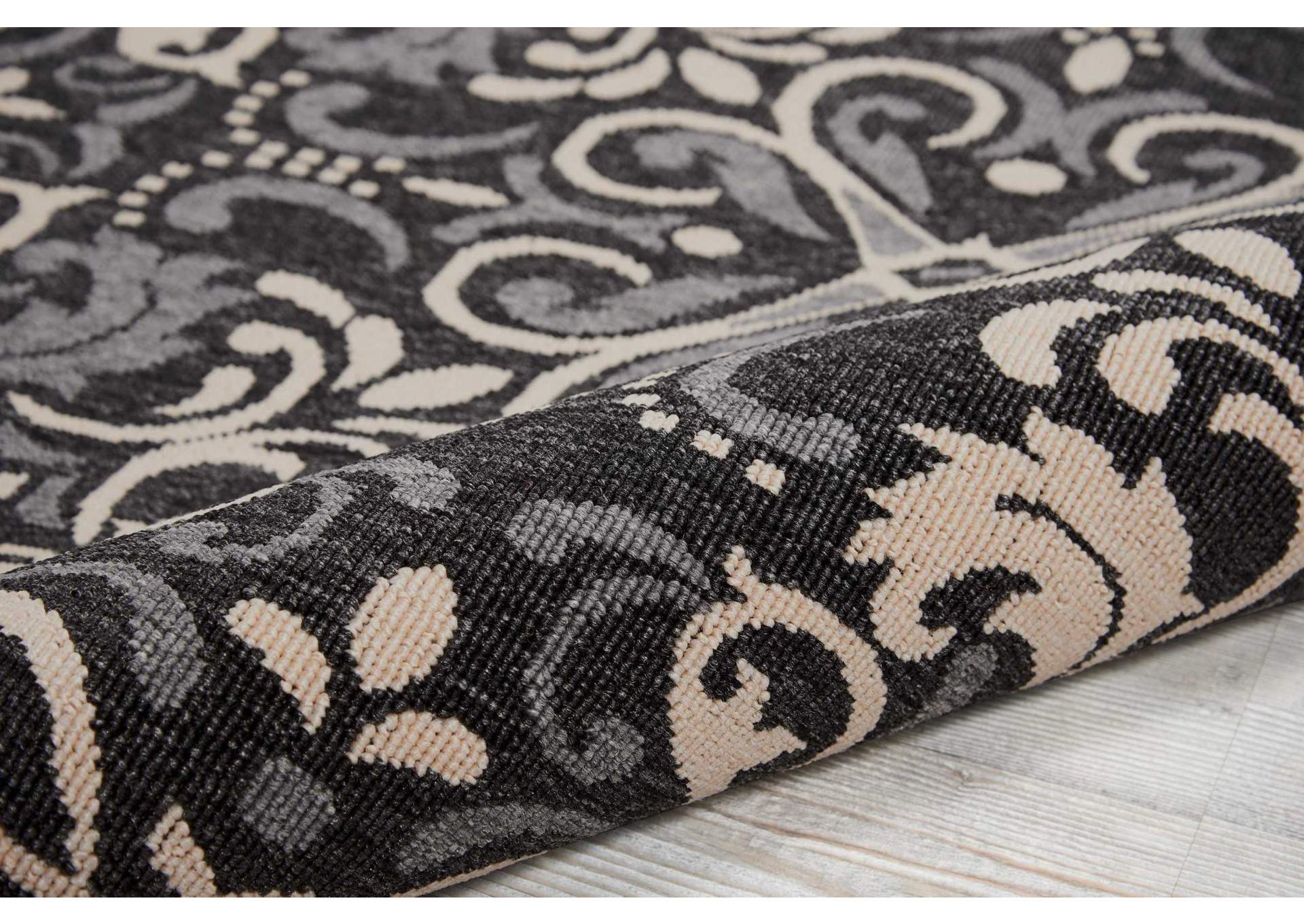 Nourison Caribbean CRB12 Black 8'x11' Oversized Rug,Nourison