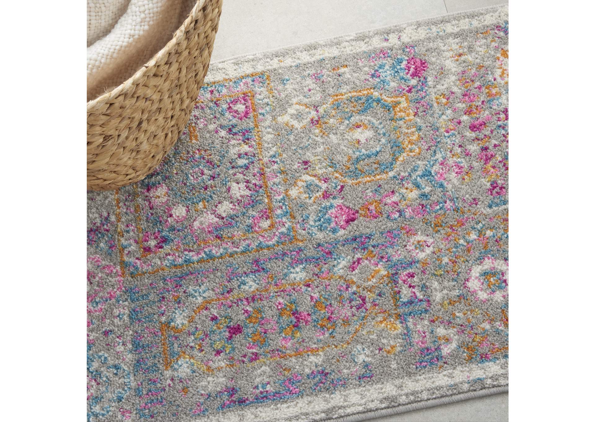 Nourison Passion 2'x3' Grey Multicolor Area Rug,Nourison