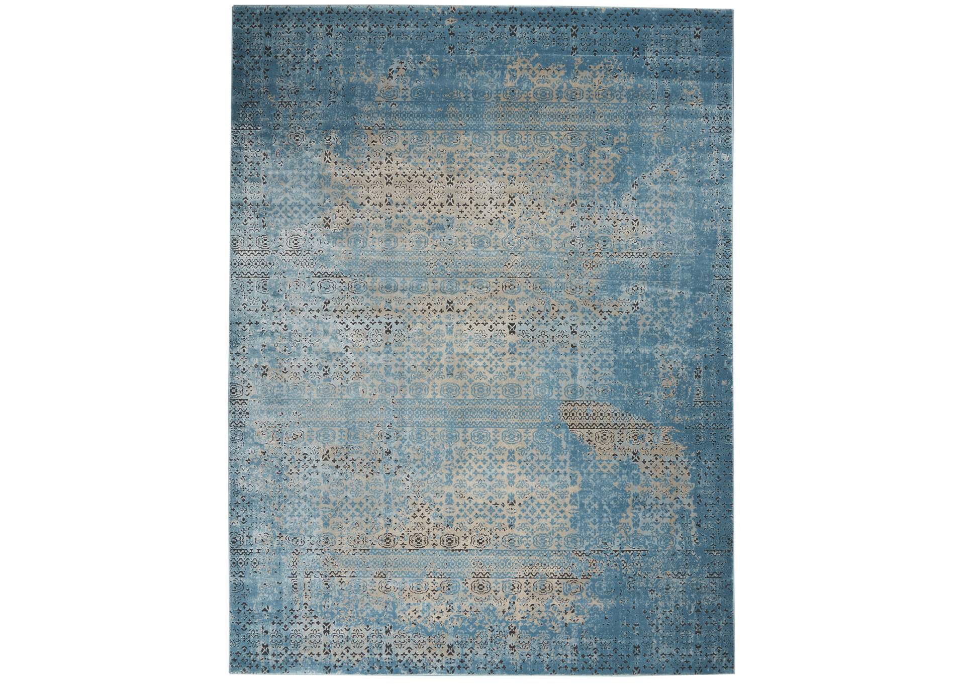 Nourison Karma KRM01 Blue 7'x10' Large Rug,Nourison