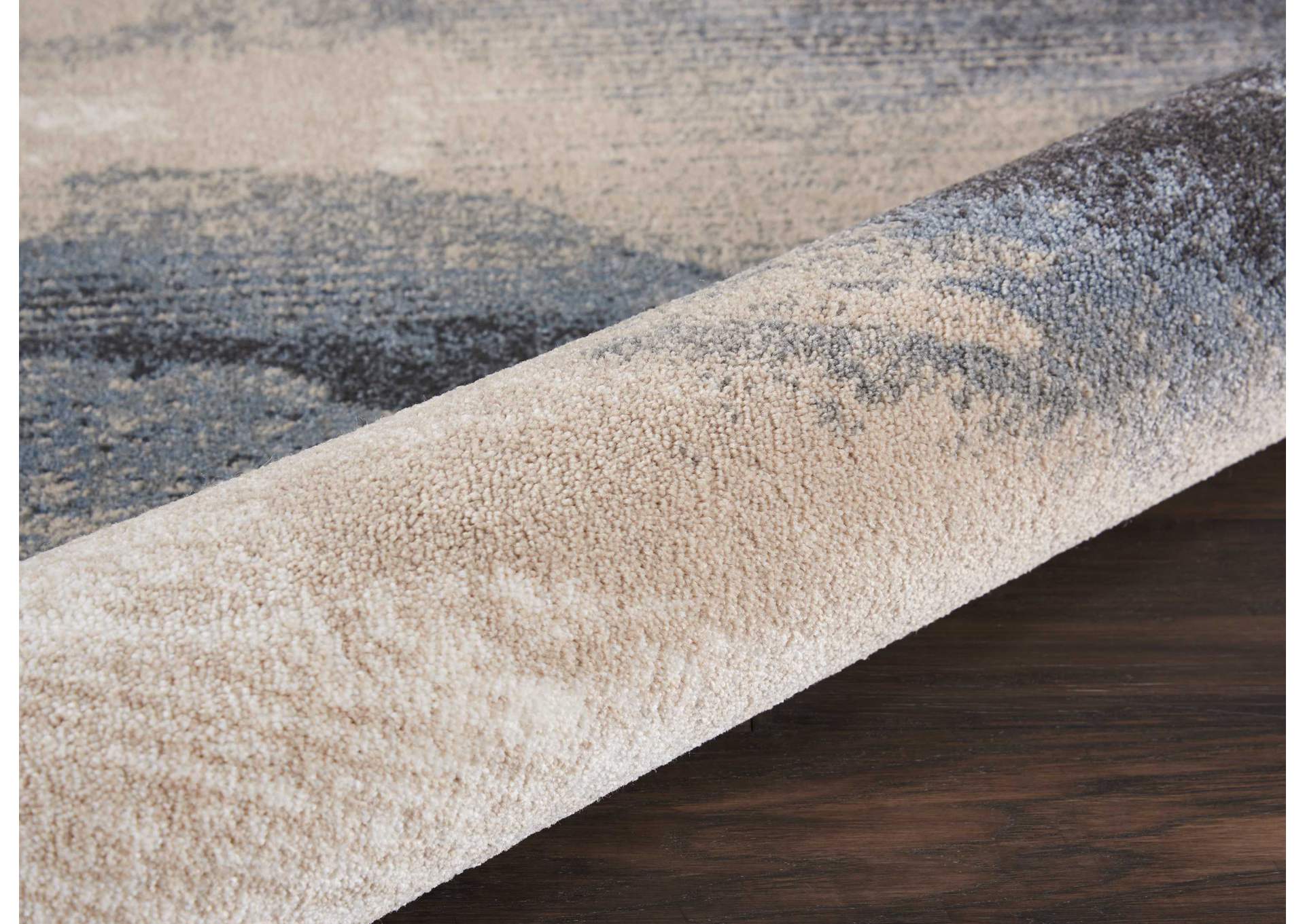 Nourison Maxell MAE06 Grey and Ivory 4' Round Area Rug,Nourison