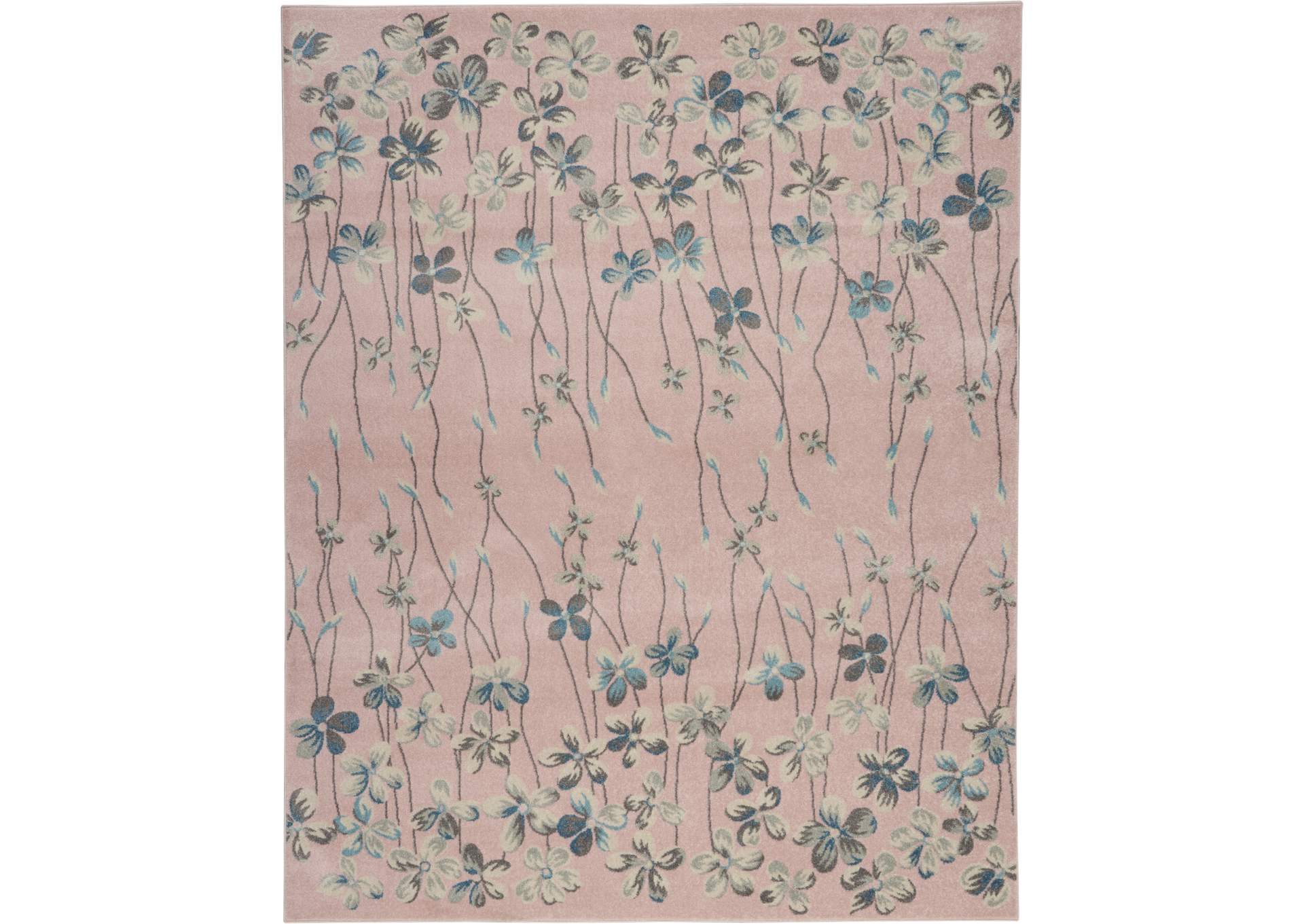 Nourison Tranquil TRA04 Pink 9'x12' Oversized Rug,Nourison