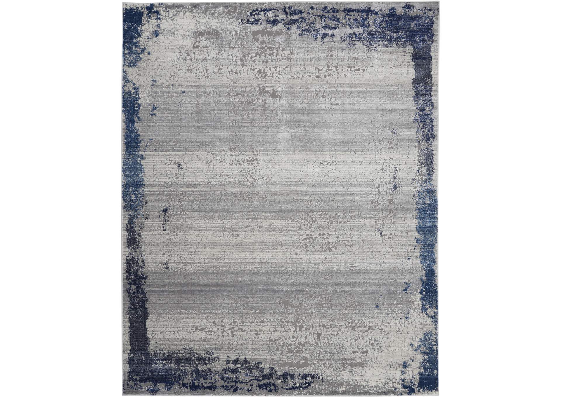Nourison Etchings 8' x 10' Grey/Navy Artistic Area Rug,Nourison