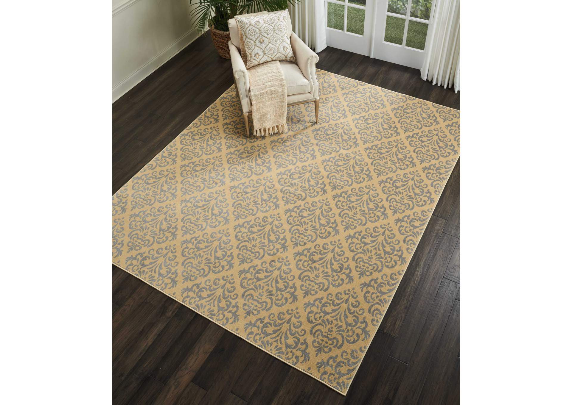 Nourison Grafix GRF06 Beige 8'x10' Large Rug,Nourison