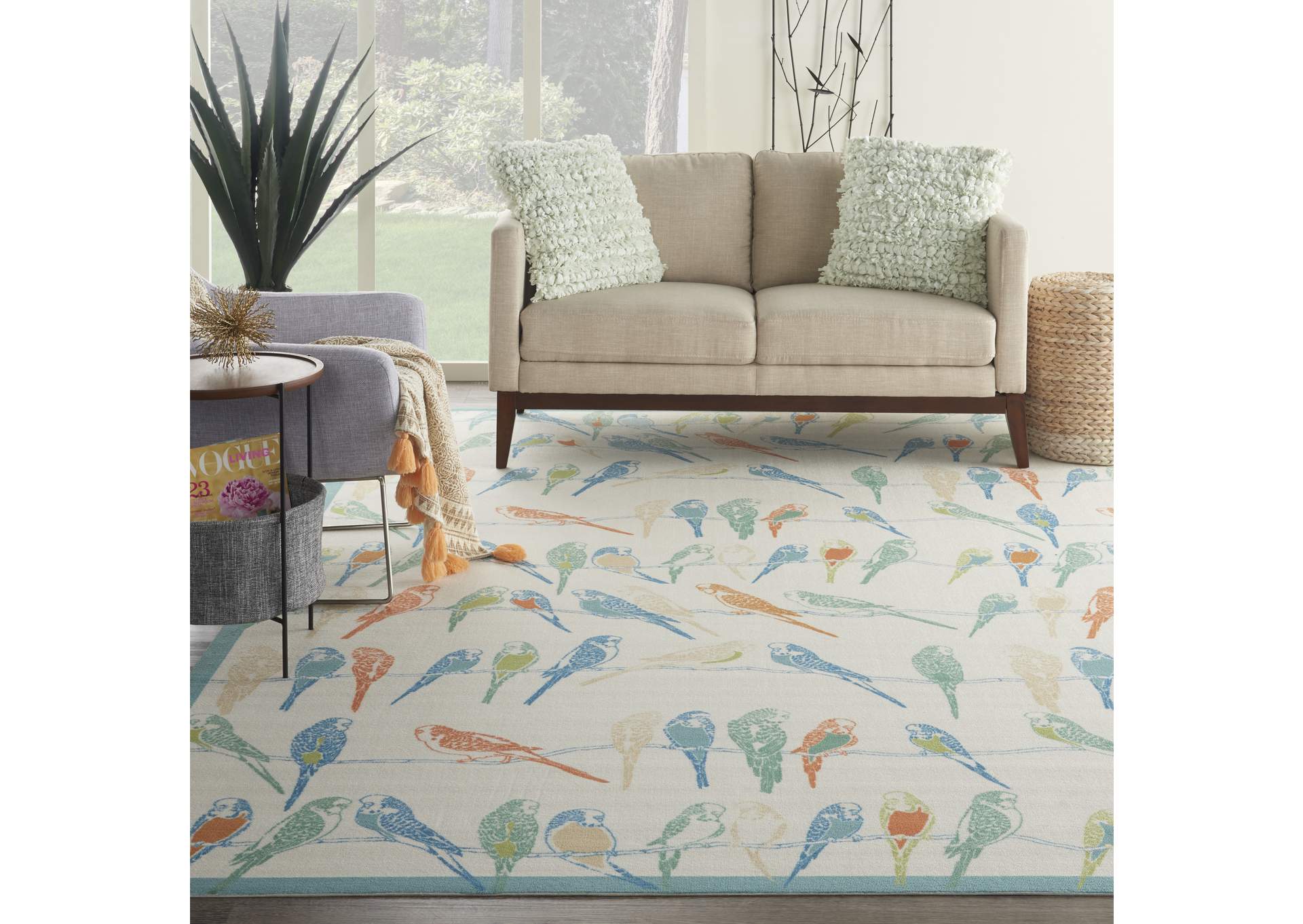 Waverly Sun N Shade SND52 Multicolor 10'x14' Rug,Nourison
