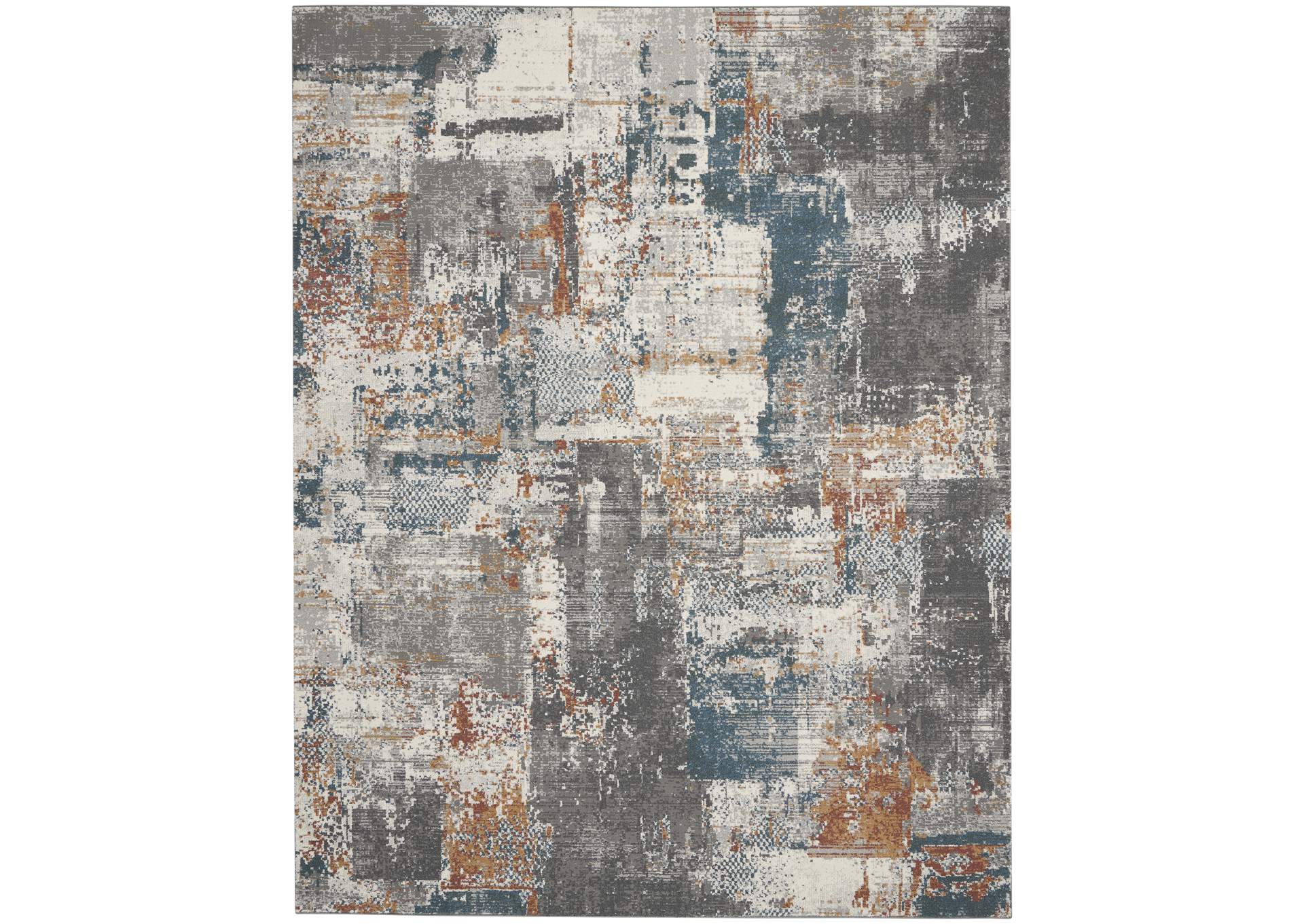 Nourison Tangra 9'x12' Grey Multi Area Rug,Nourison