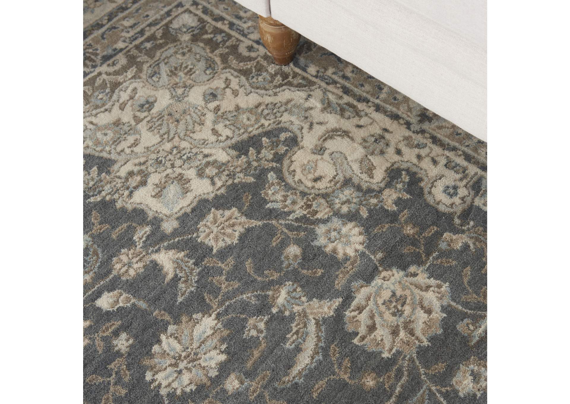 Nourison Living Treasures 10' x 14' Grey and Ivory Area Rug,Nourison
