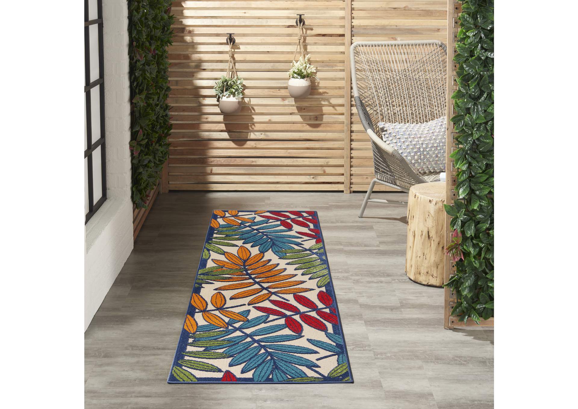Nourison Aloha ALH18 Multicolor 6'xRunner Indoor-outdoor Rug,Nourison