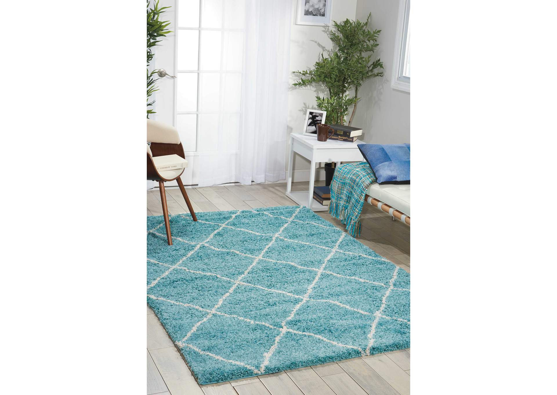 Nourison Brisbane BRI03 Blue 5'x7' Area Rug,Nourison