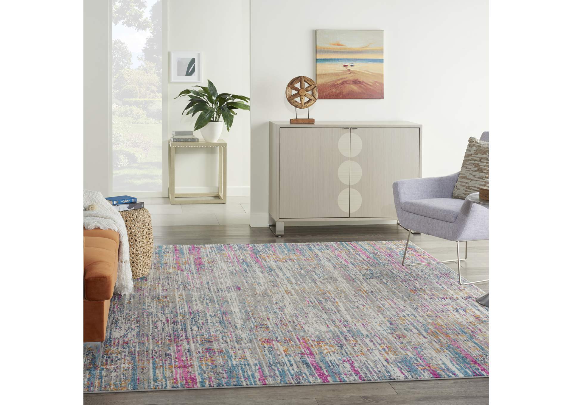 Nourison Passion 7'x10' Ivory Multicolor Area Rug,Nourison