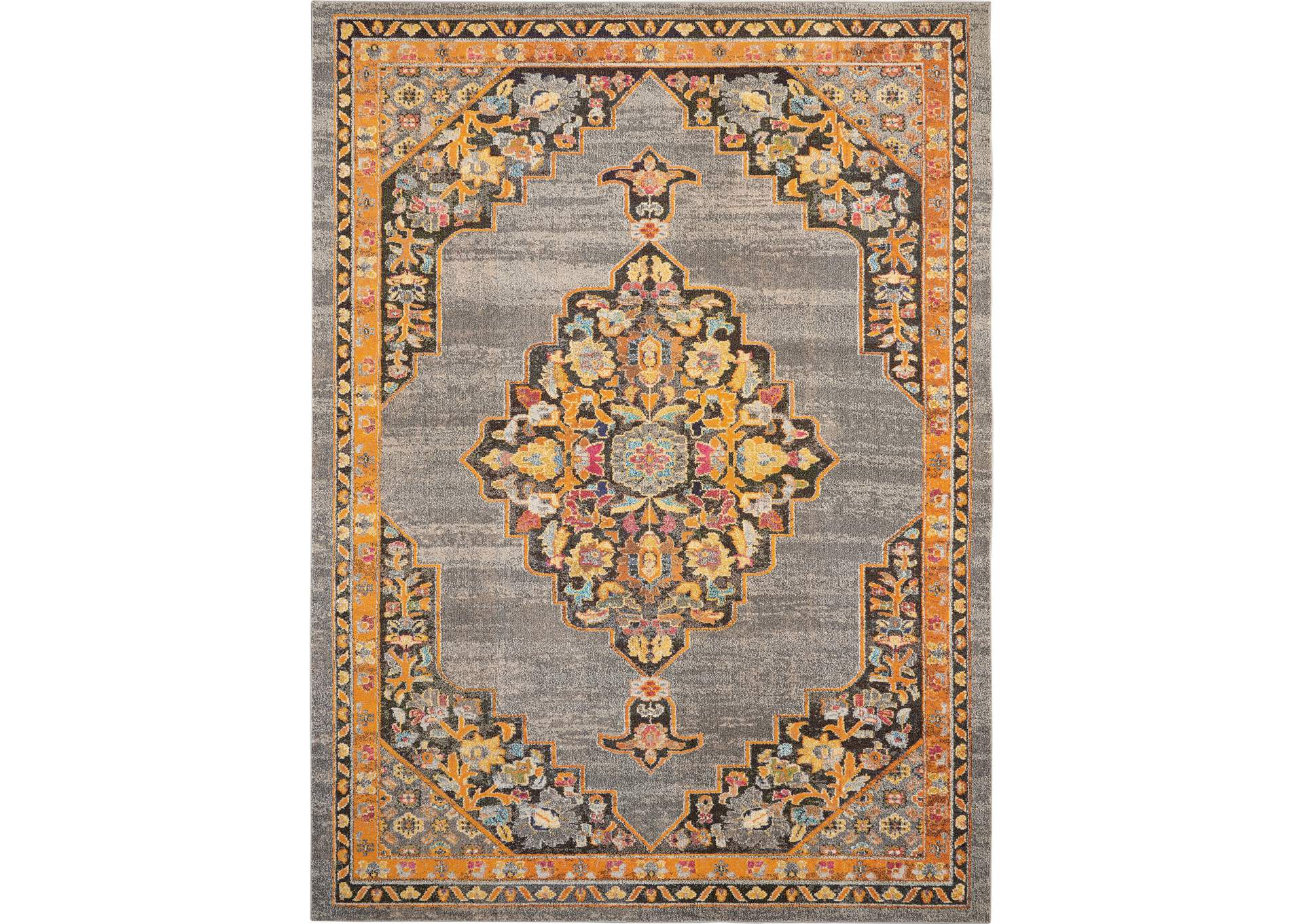Nourison Passionate PST01 Grey Multicolor 9'x12' Oversized Rug,Nourison