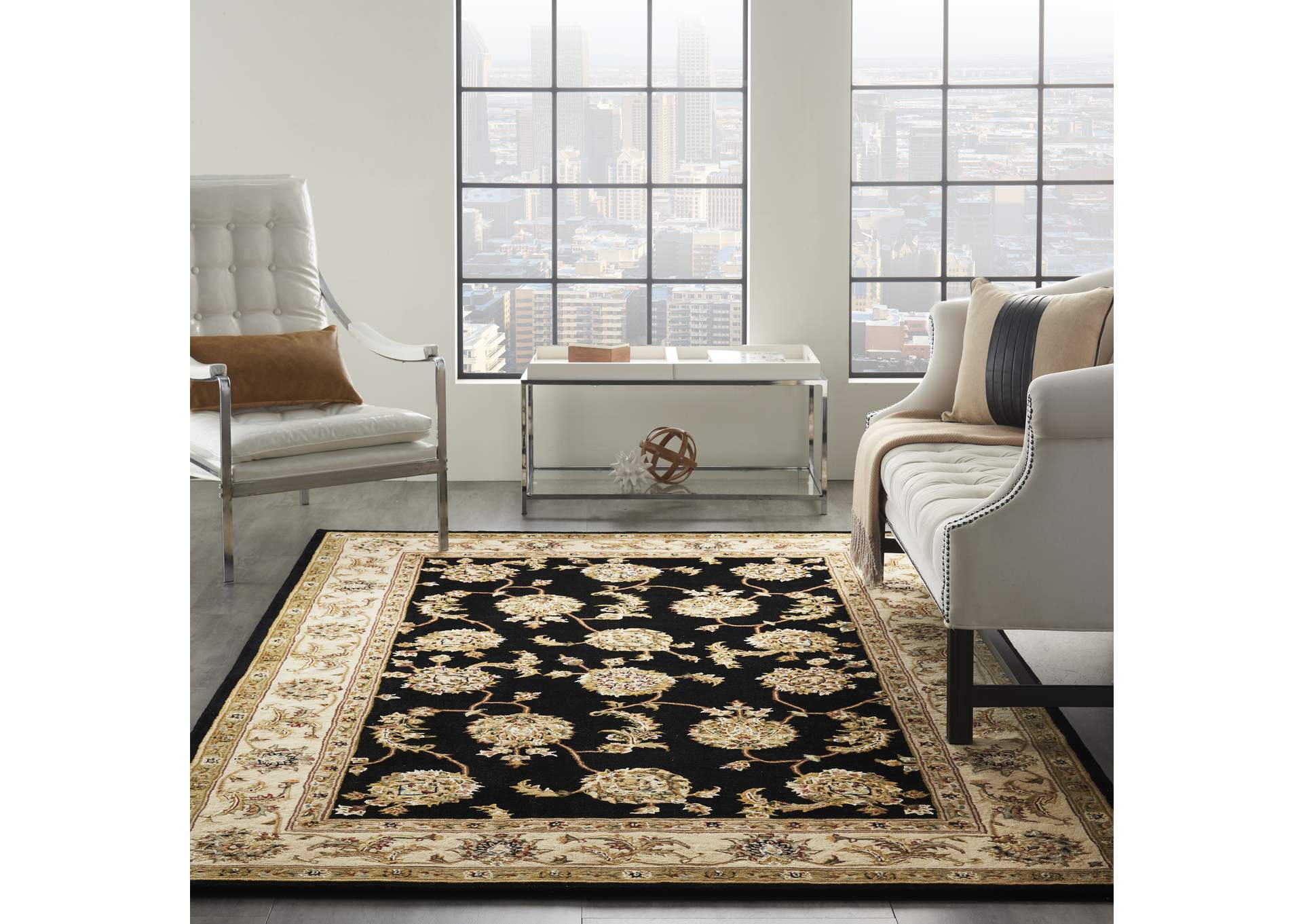 Nourison 2000 6' x 9' Black Area Rug,Nourison