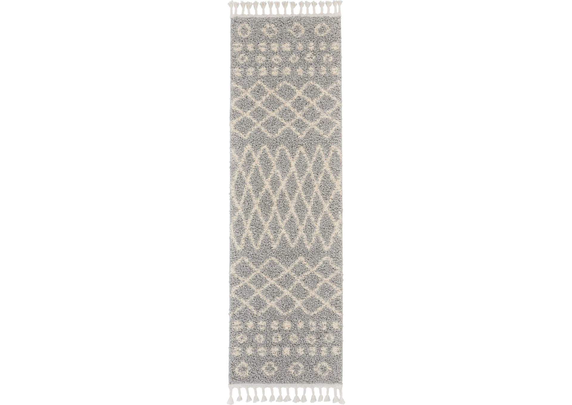 Nourison Moroccan Shag MRS02 Jute 8' Runner Hallway Rug,Nourison