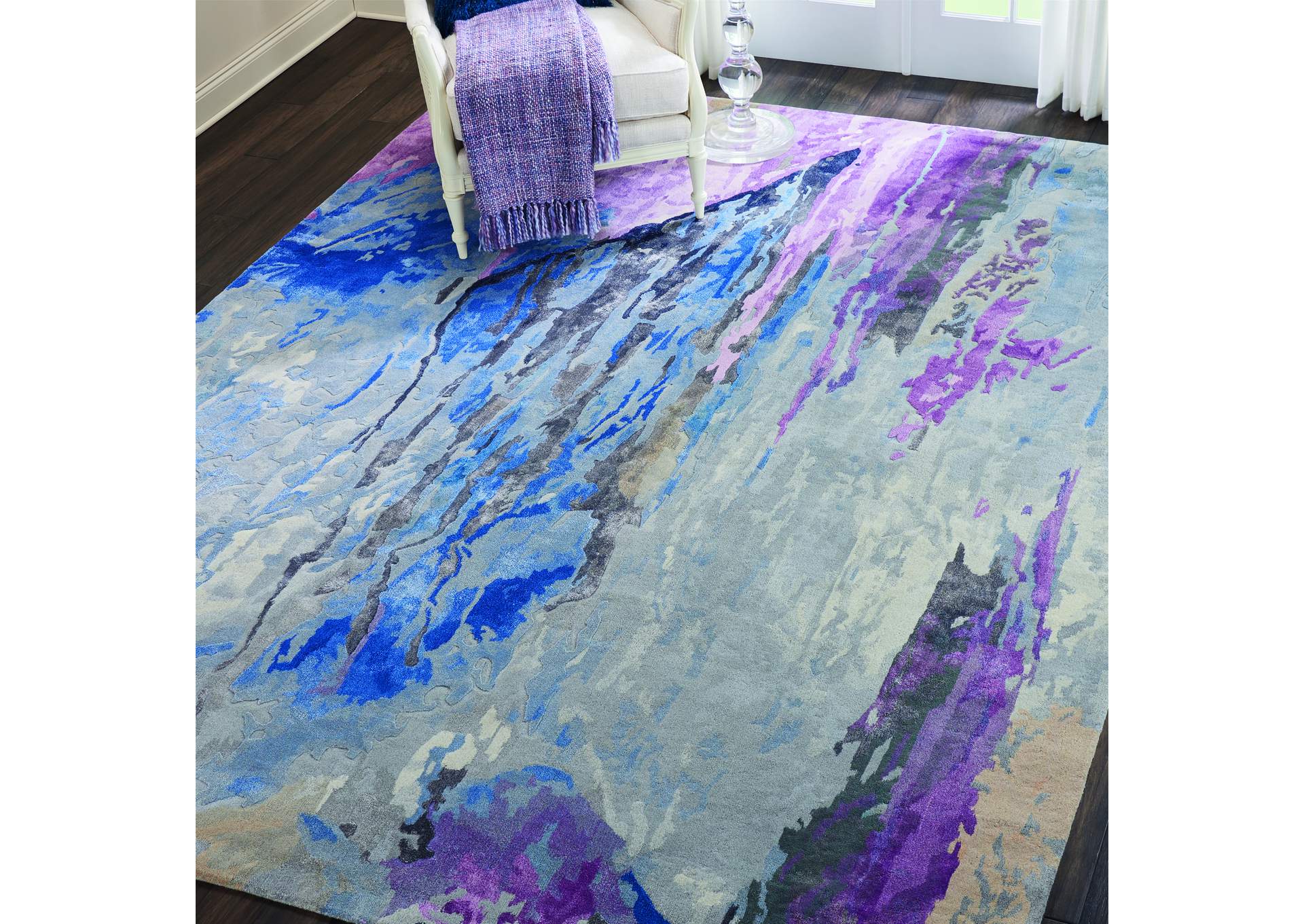 Nourison Prismatic 10'x14' Grey Multicolor Area Rug,Nourison
