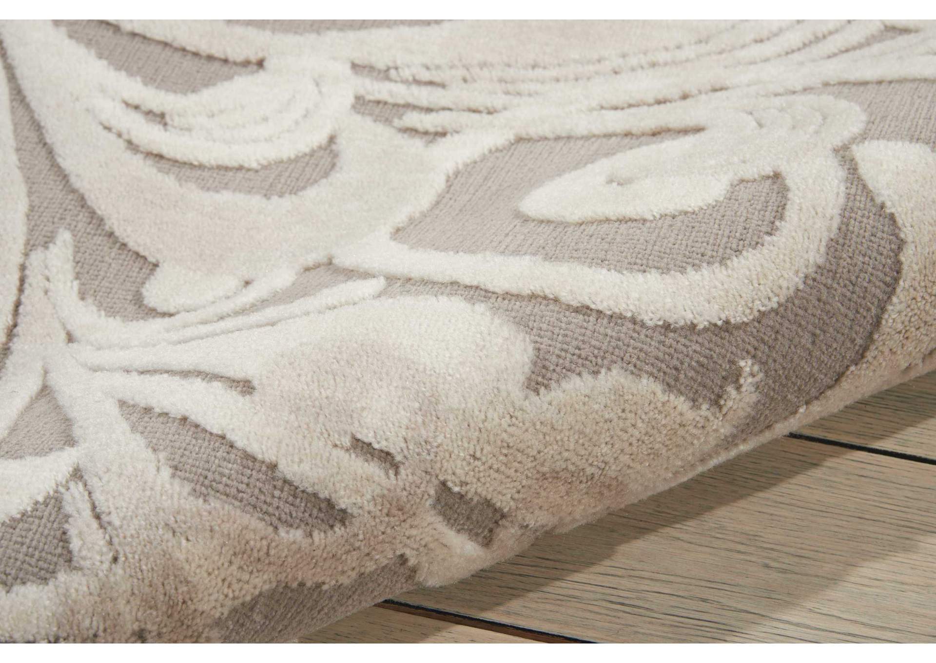 Nourison Graphic Illusions GIL01 Grey 8' Runner Hallway Rug,Nourison