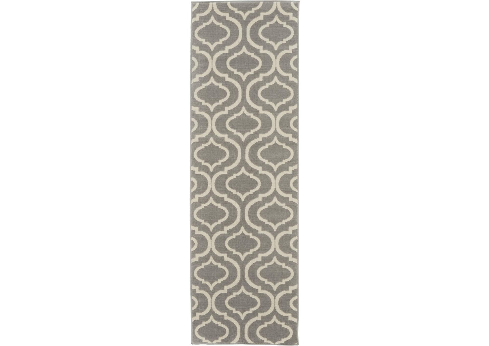 Nourison Jubilant JUB19 Grey 7' Runner Low-pile Hallway Rug,Nourison