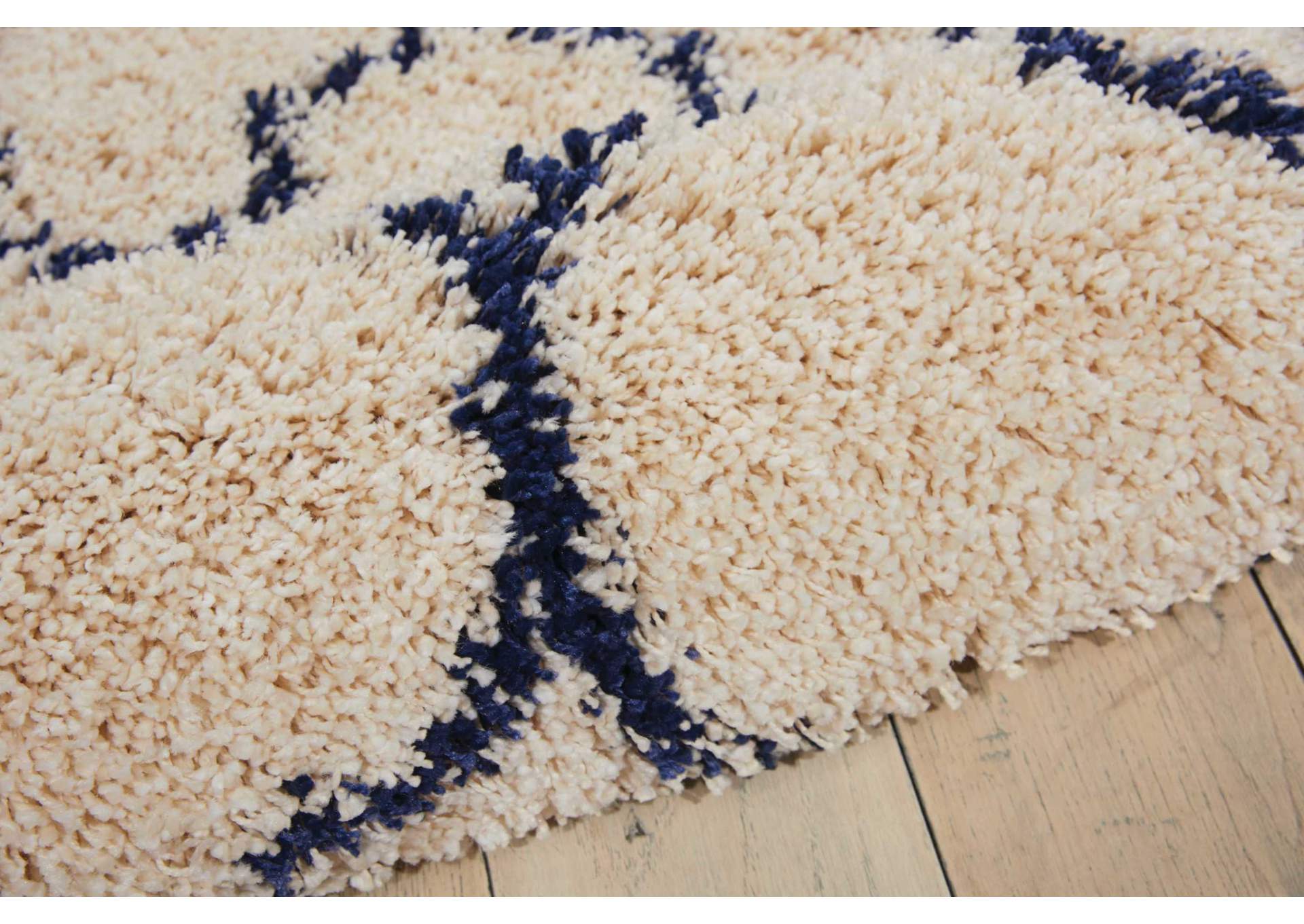 Nourison Amore AMOR2 Blue and Ivory 8' Runner Hallway Rug,Nourison
