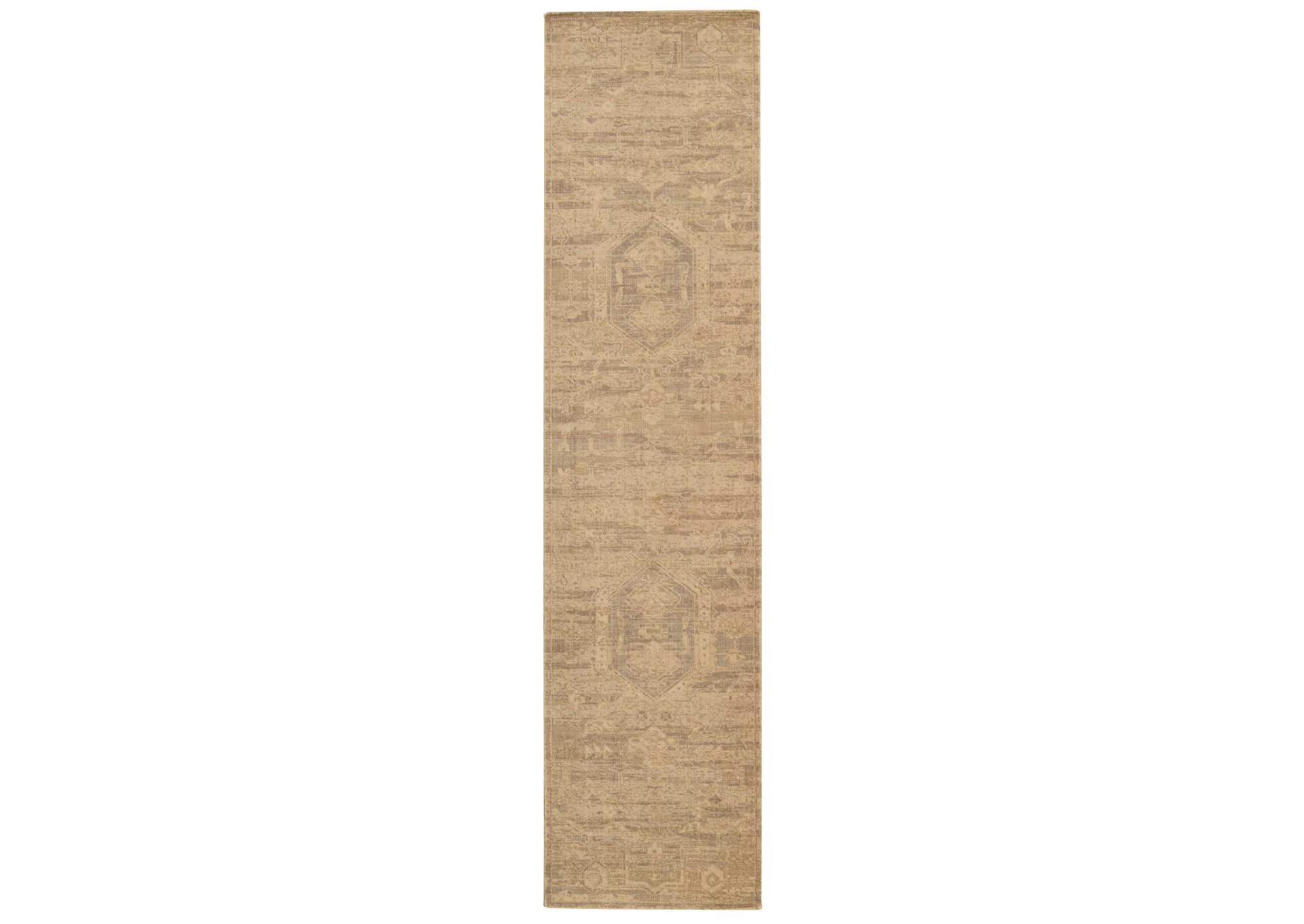 Nourison Silken Allure SLK15 Beige 10' Runner Hallway Rug,Nourison