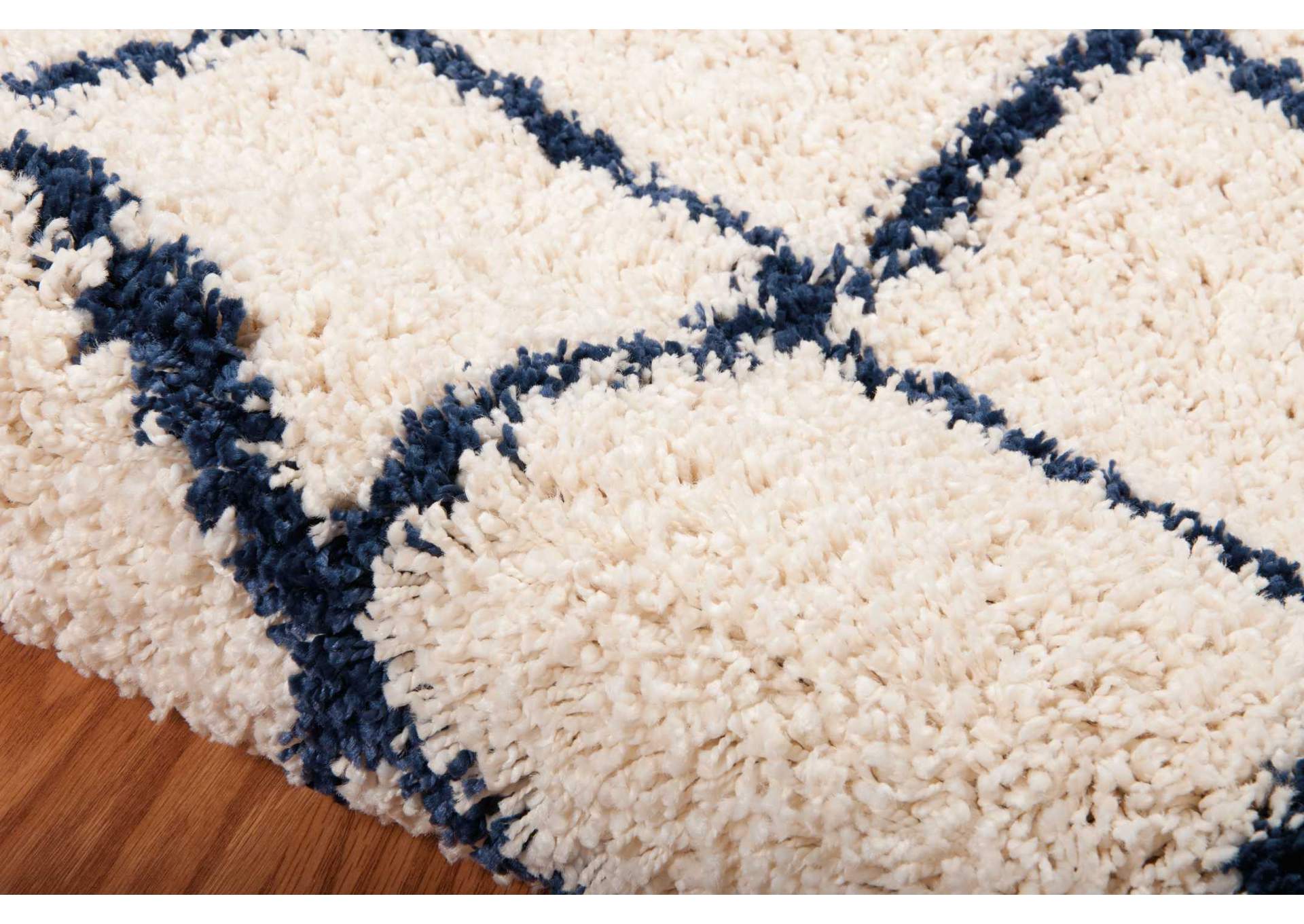 Nourison Brisbane BRI08 Blue and Ivory 5'x7' Area Rug,Nourison