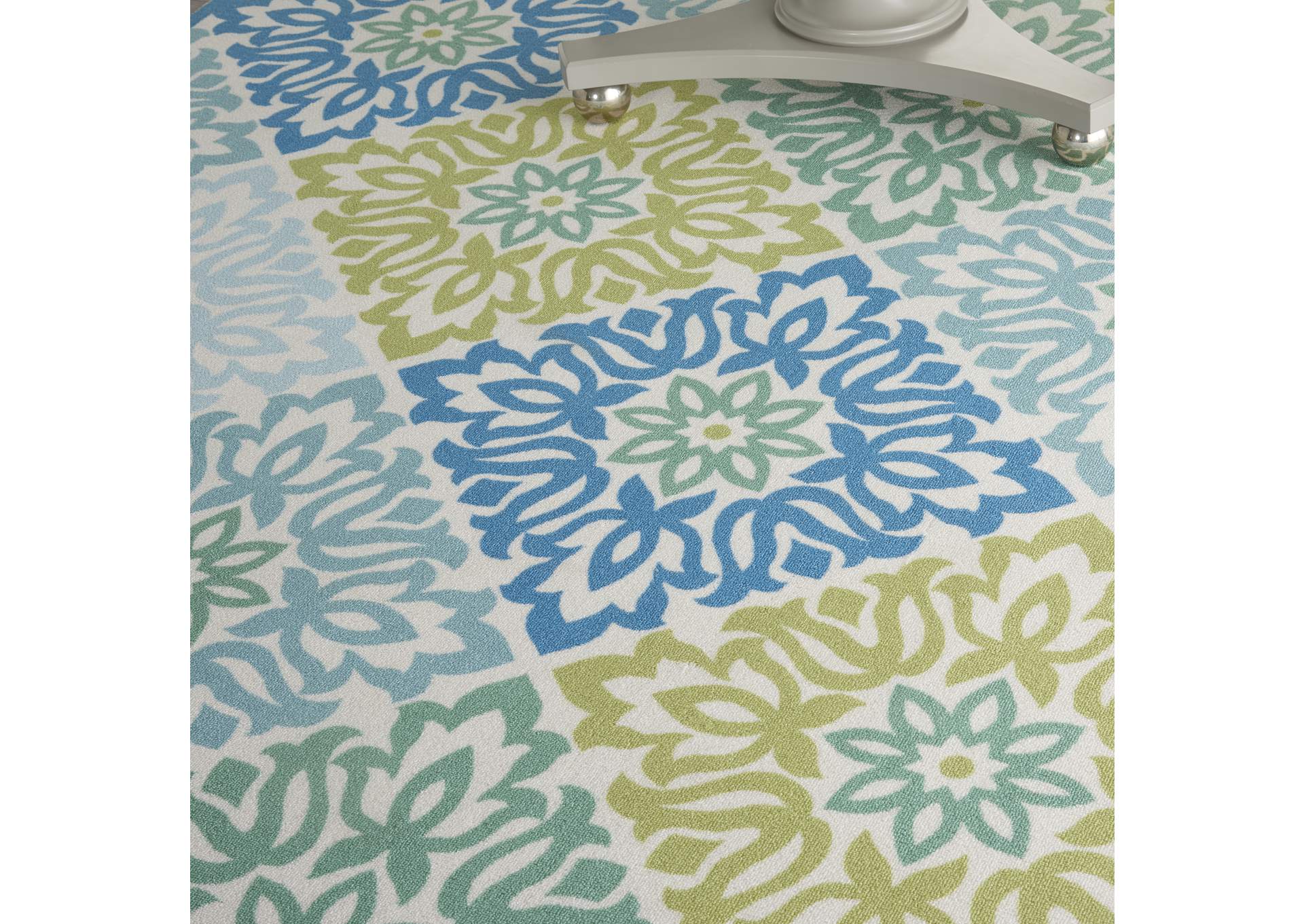 Waverly Sun N Shade SND23 Blue 10'x14' Rug,Nourison