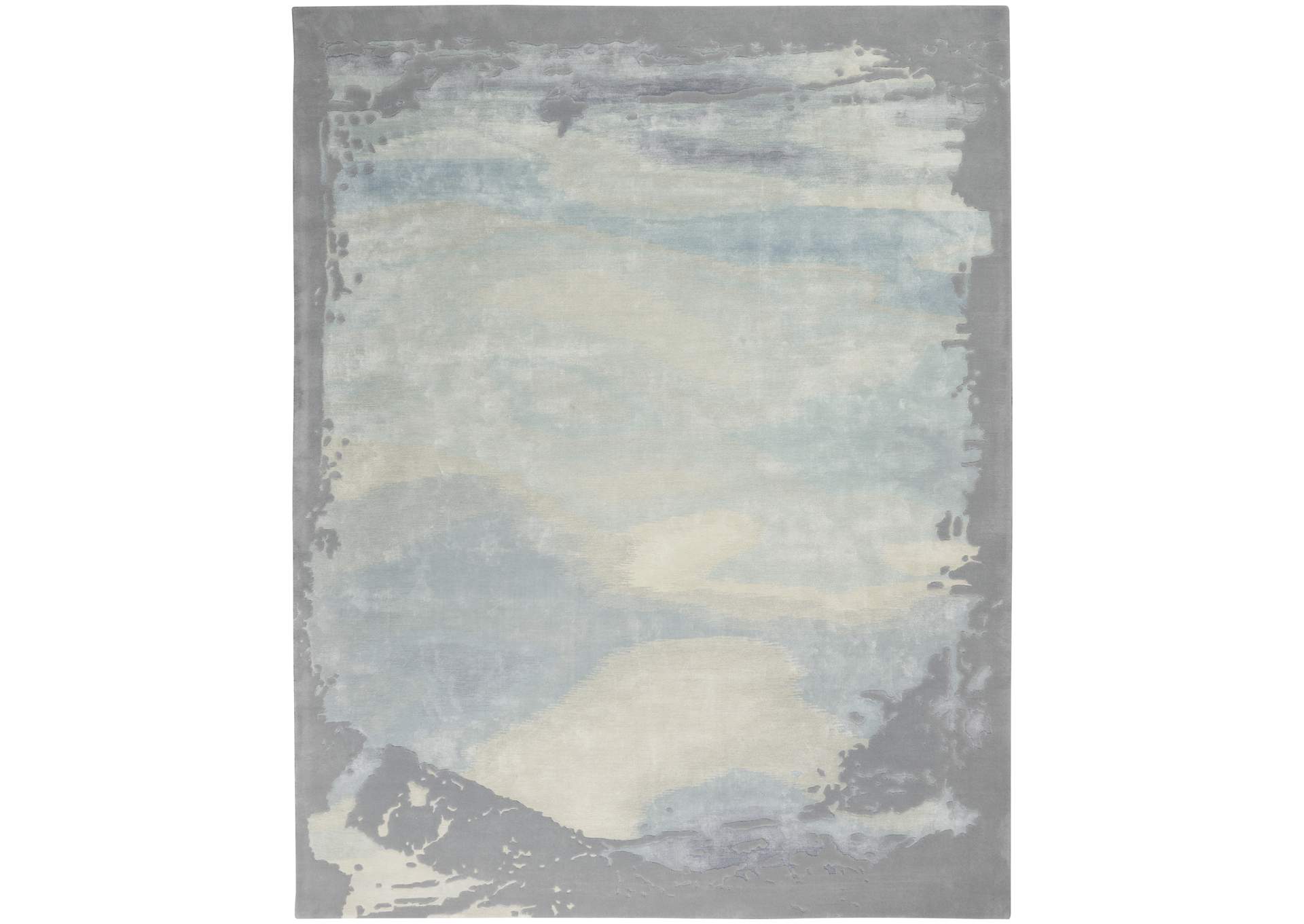 Nourison Prismatic 10'x14' Seafoam Silver Area Rug,Nourison