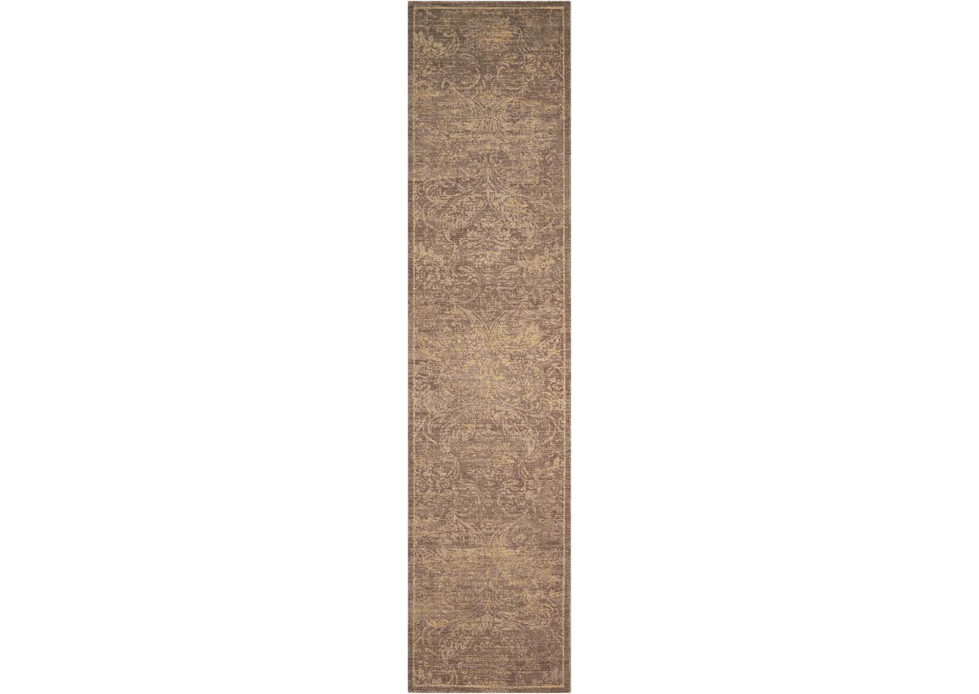 Nourison Silken Allure SLK19 Beige 10' Runner Hallway Rug,Nourison