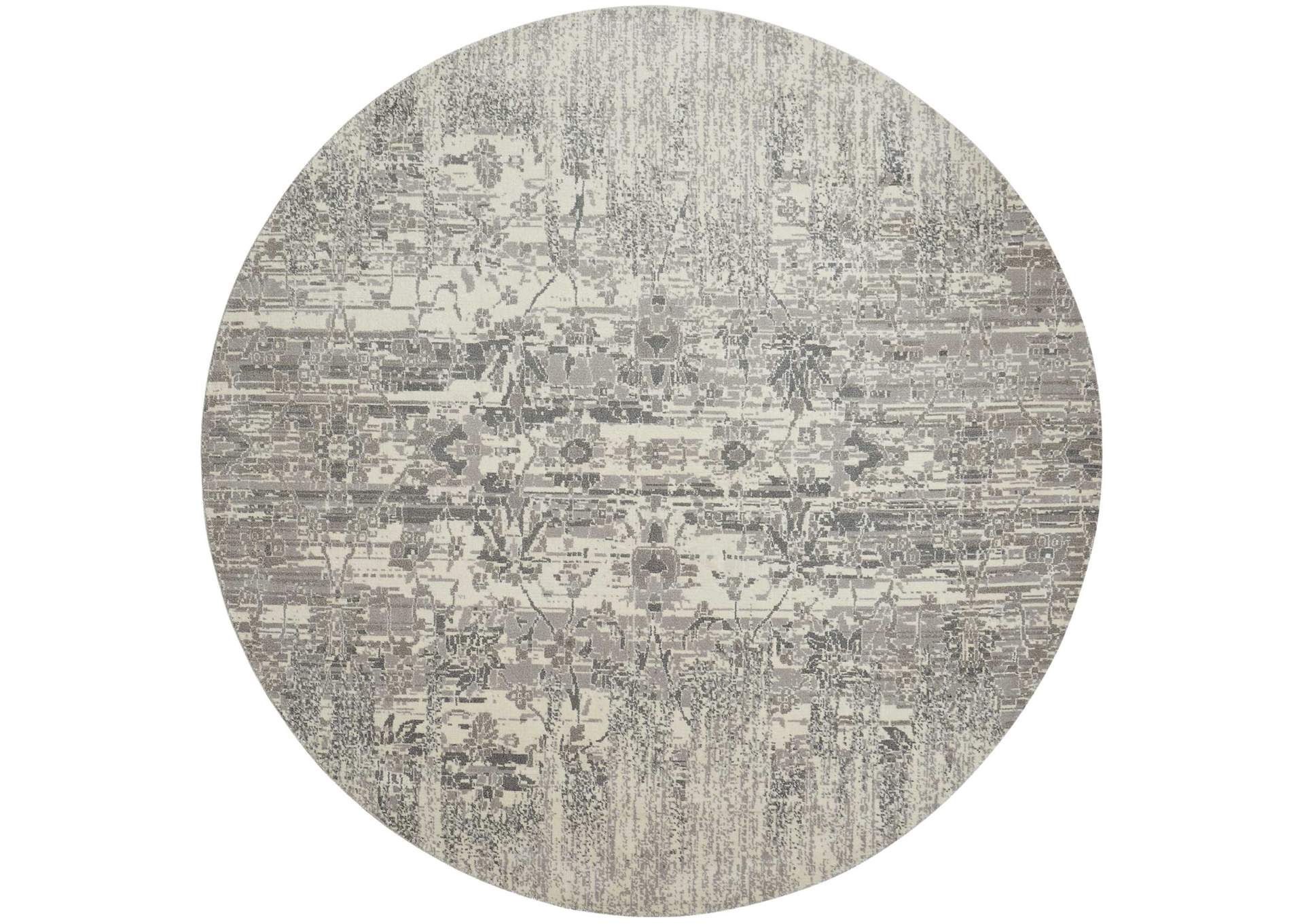 Nourison Twilight TWI02 Ivory 8' Round Large Rug,Nourison