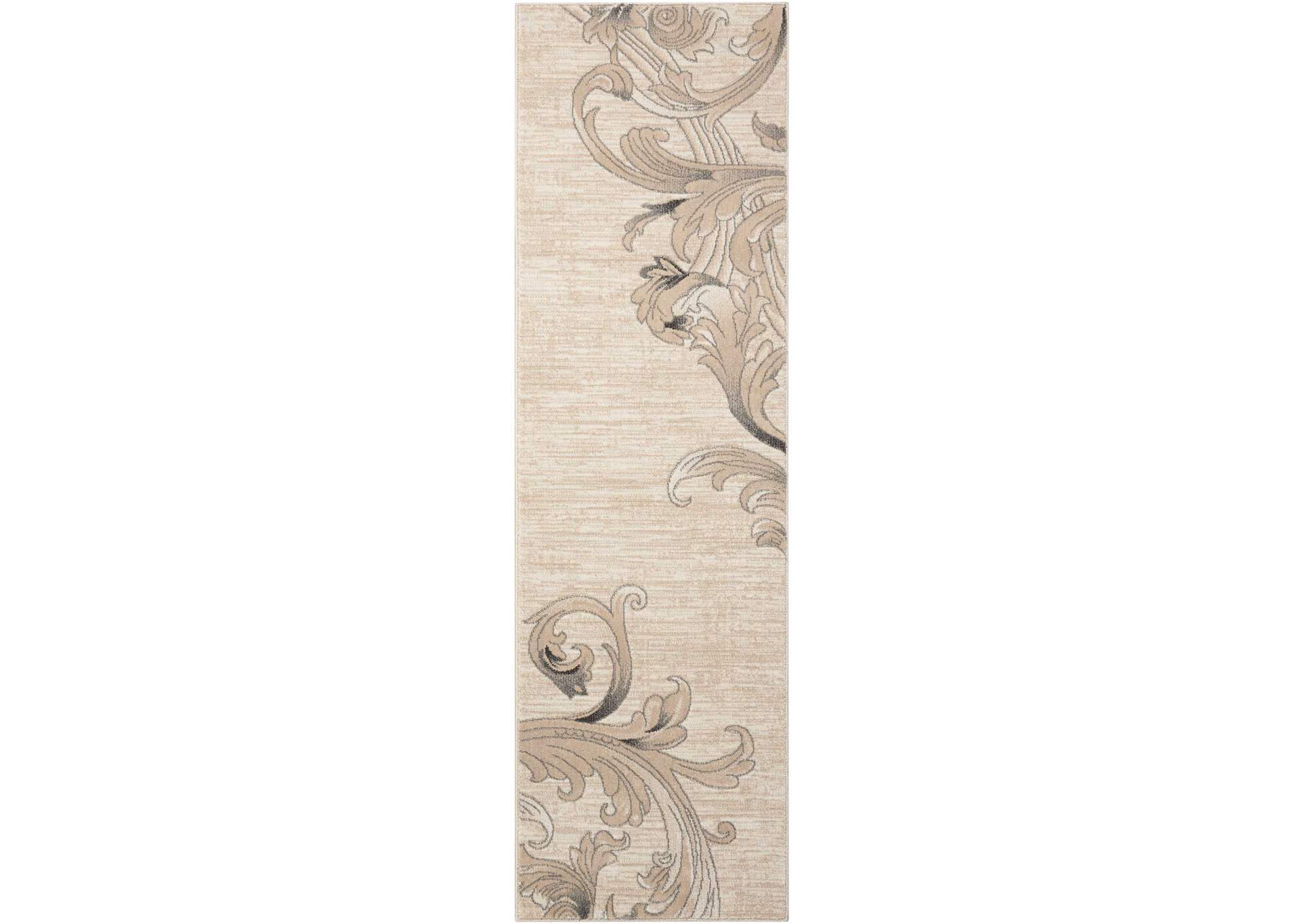 Nourison Maxell MAE05 Taupe 8' Runner Hallway Rug,Nourison