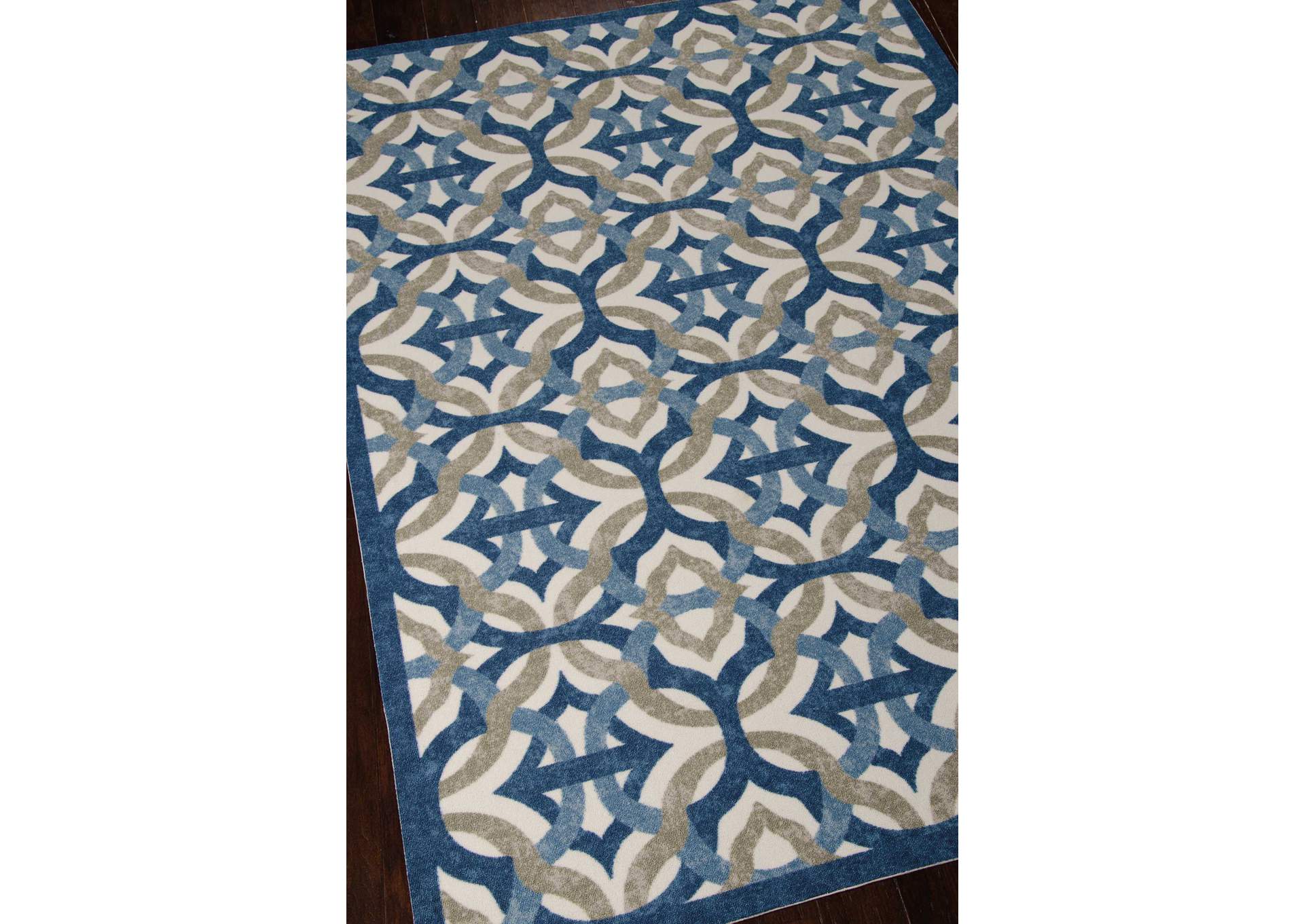Waverly Sun N Shade SND30 Blue 8'x11' Rug,Nourison