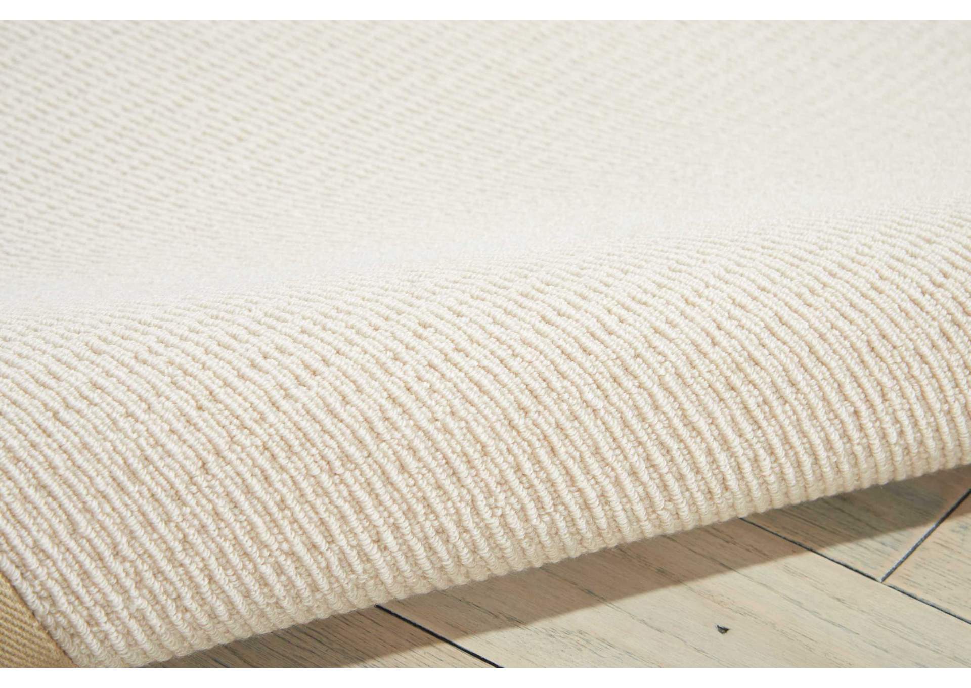 Nourison Sisal Soft SSF02 White 8' Runner Hallway Rug,Nourison