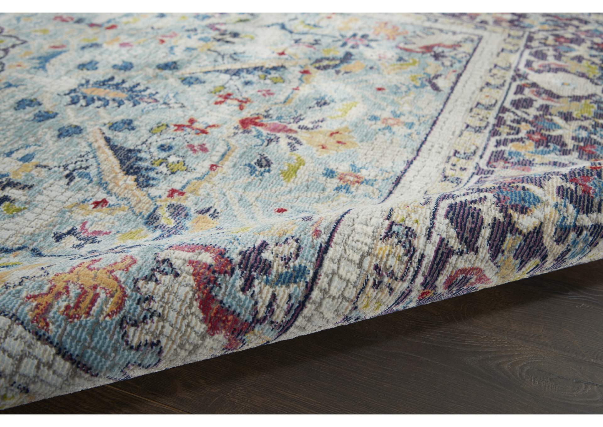 Nourison Ankara Global ANR14 Light Blue Multicolor 4'x6' Persian Area Rug,Nourison