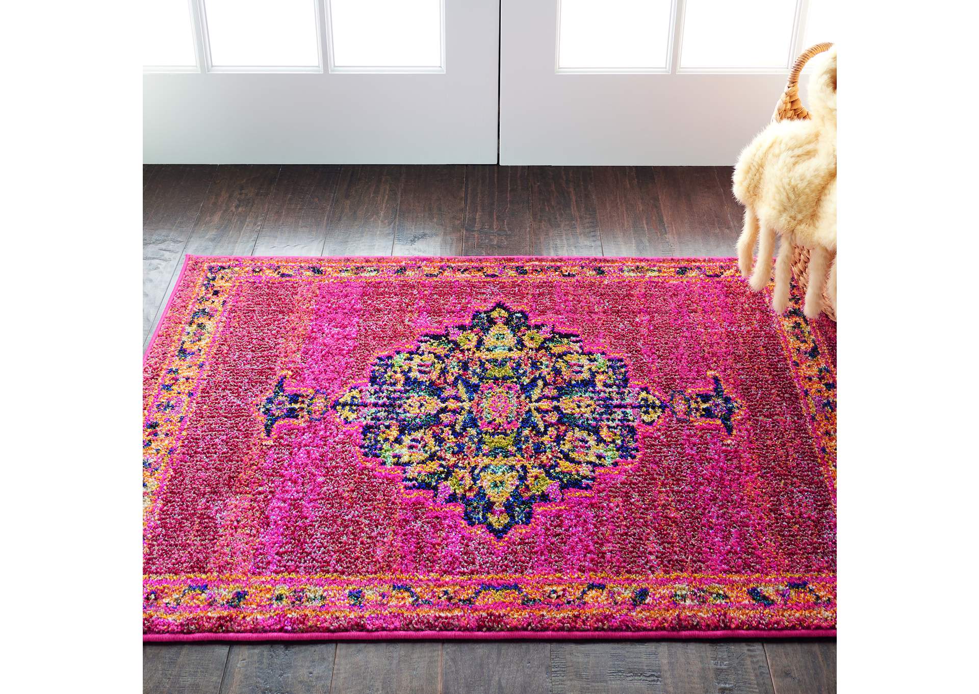 Nourison Passionate 2' X 4' Pink Multicolor Boho Area Rug,Nourison