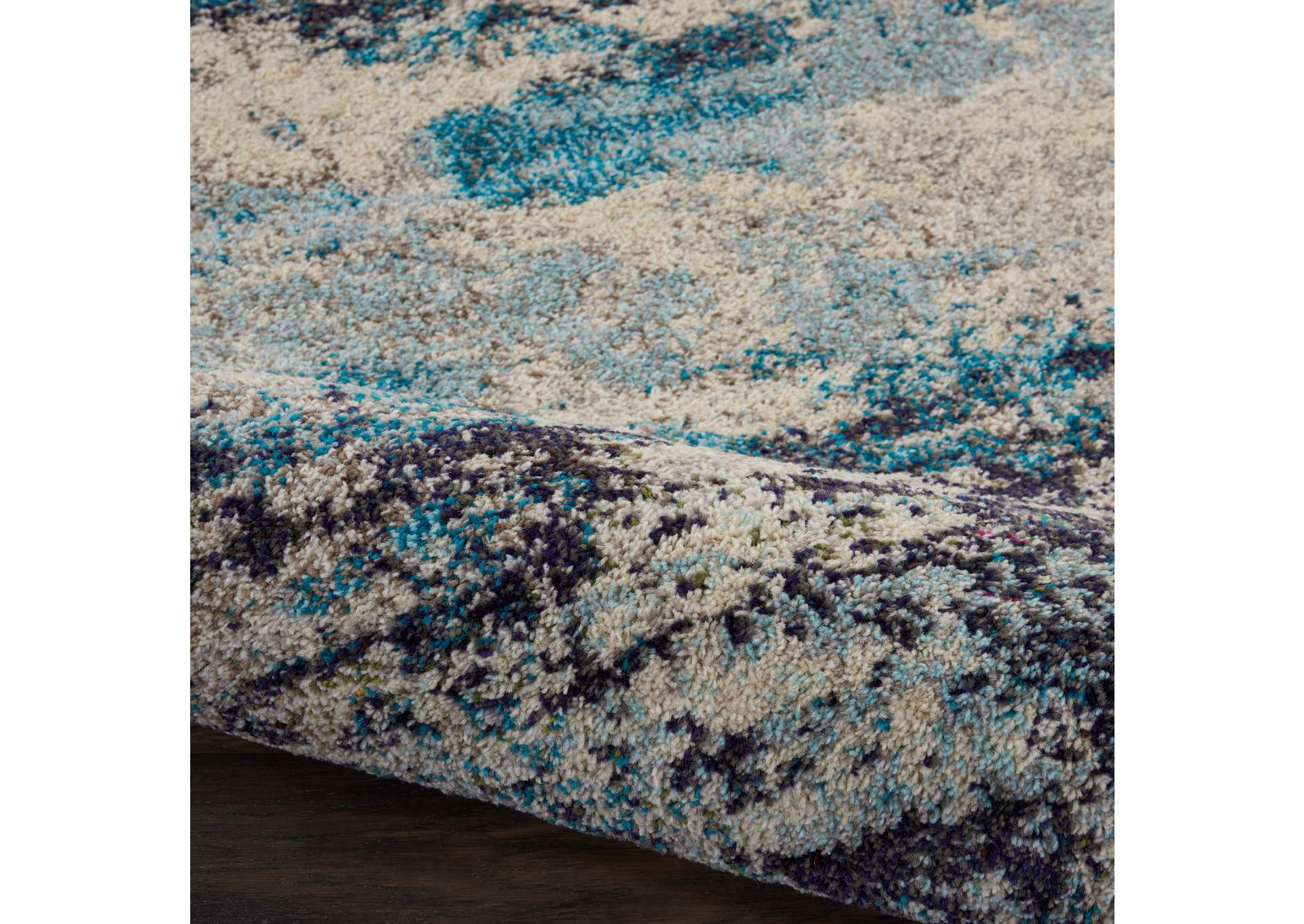 Nourison Celestial CES02 Blue and White 6' Runner Hallway Rug,Nourison