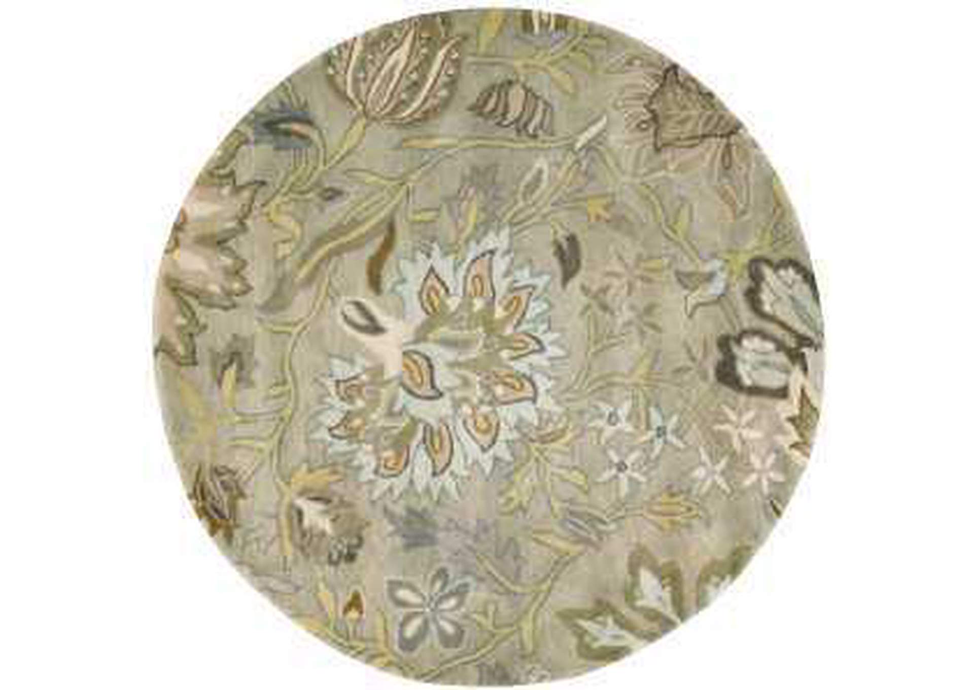 Nourison Jaipur JA41 Grey 6' Round Area Rug,Nourison