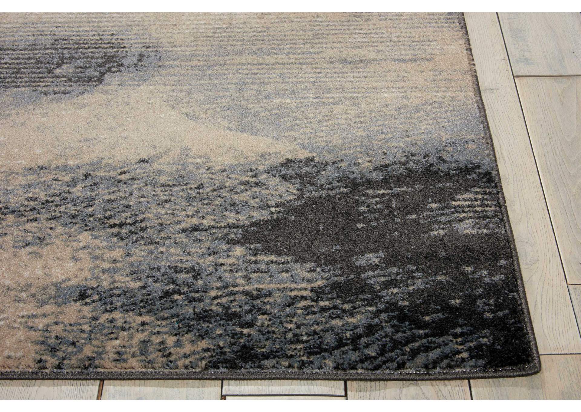 Nourison Maxell MAE06 Grey and Ivory 7'x10' Large Stormcloud Rug,Nourison