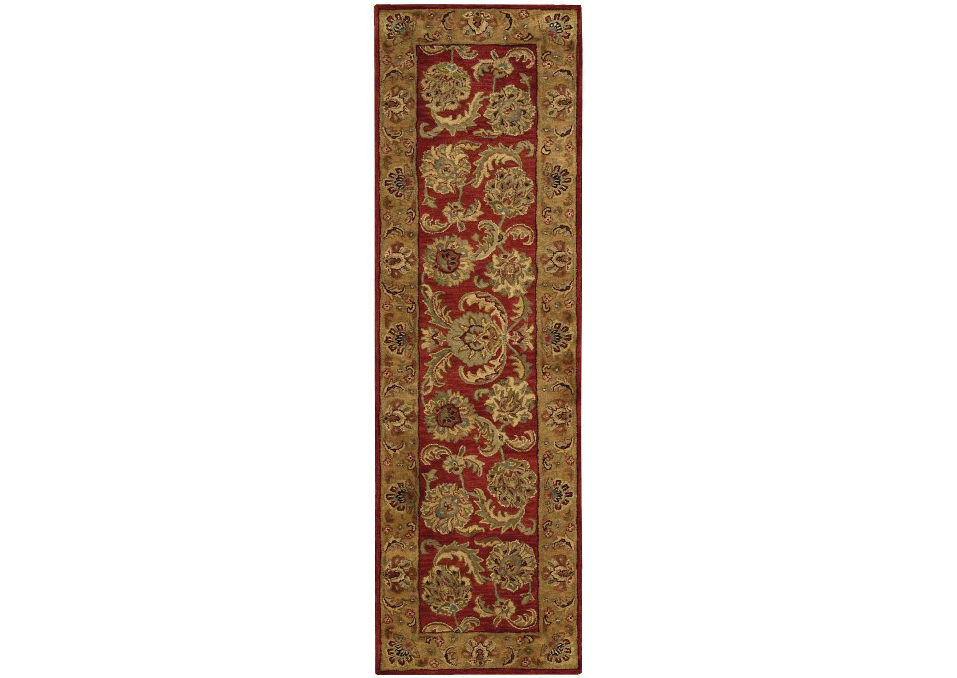 Nourison Jaipur JA17 Red Multicolor 8' Runner Hallway Rug,Nourison