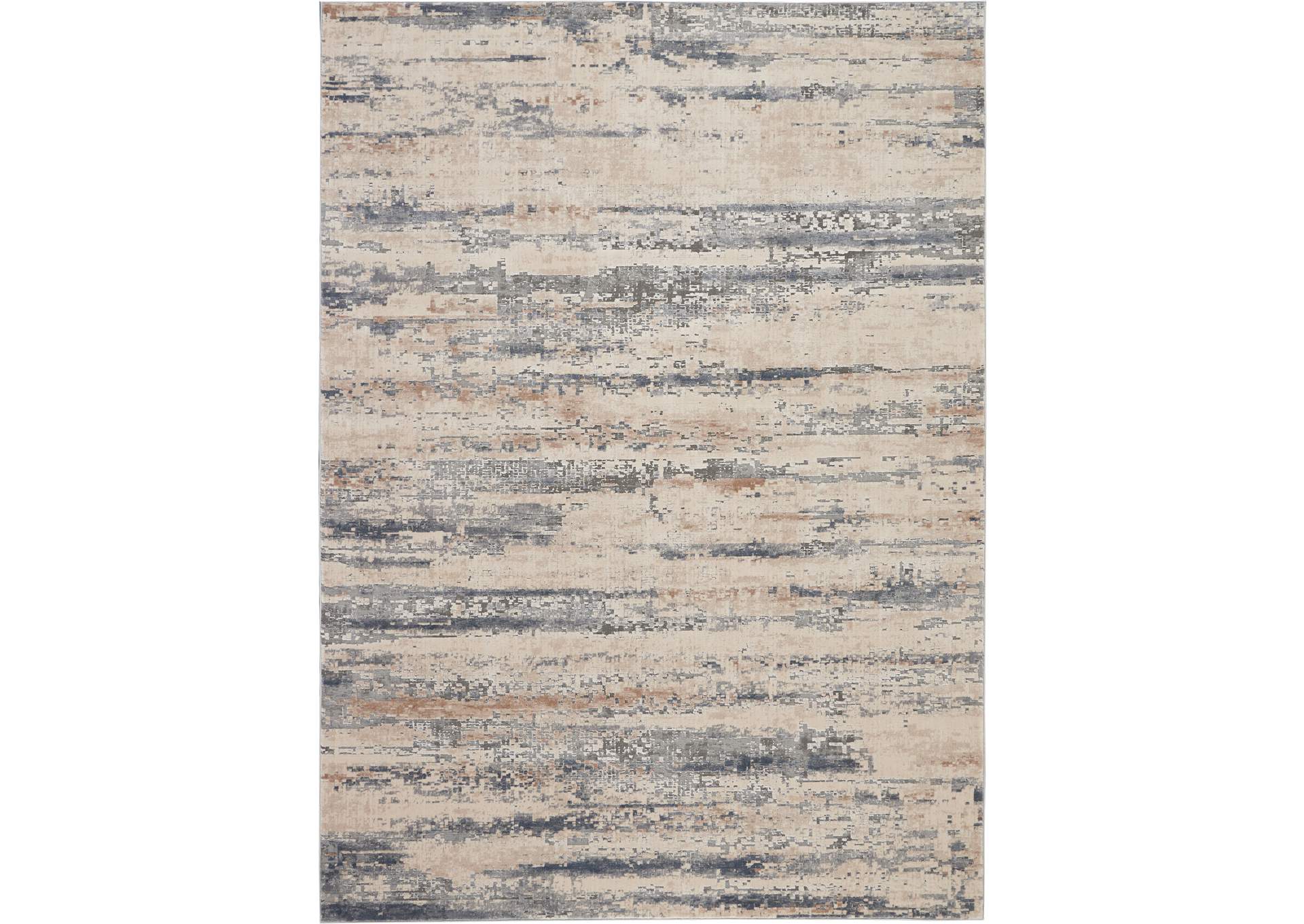 Nourison Rustic Textures RUS04 Beige and Grey 9'x13' Oversized Rug,Nourison