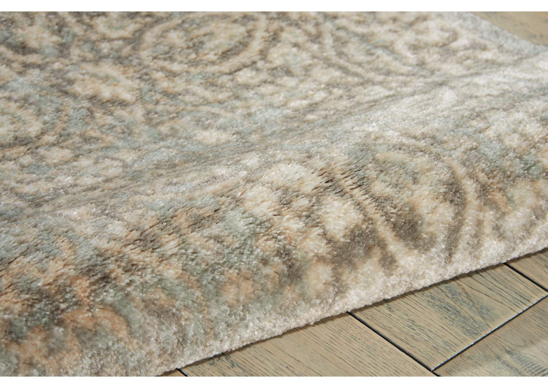 Nourison Euphoria EUP05 Grey 8' Round Large Rug,Nourison