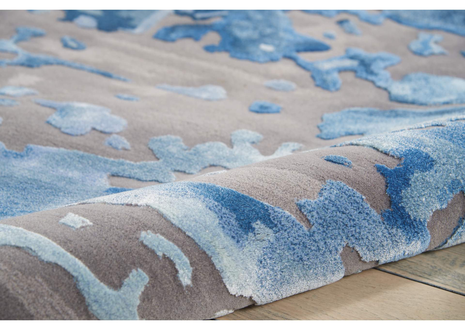 Nourison Prismatic 8'x10' Blue Grey Area Rug,Nourison