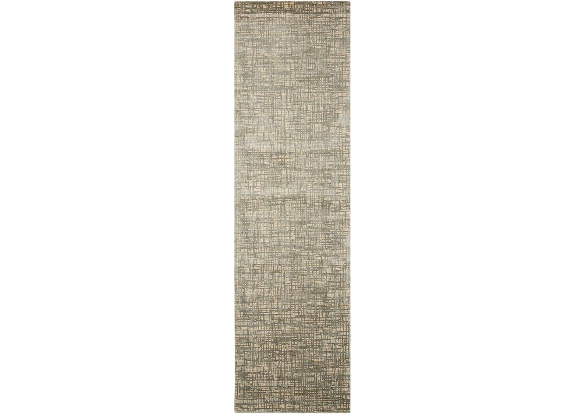 Nourison Starlight STA02 Grey 8' Runner Hallway Rug,Nourison